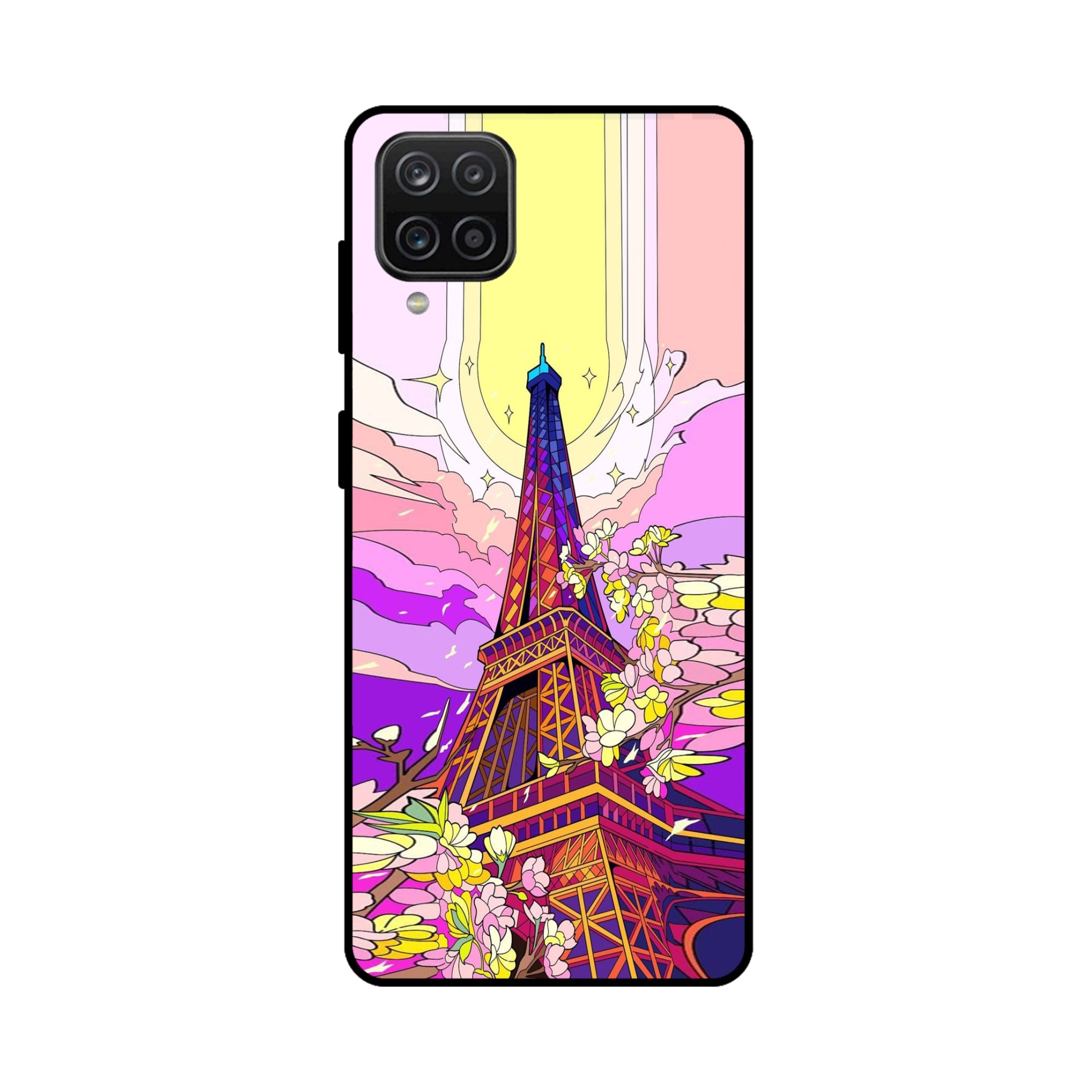 Buy Eiffel Tower Metal-Silicon Back Mobile Phone Case/Cover For Samsung Galaxy M32 Online