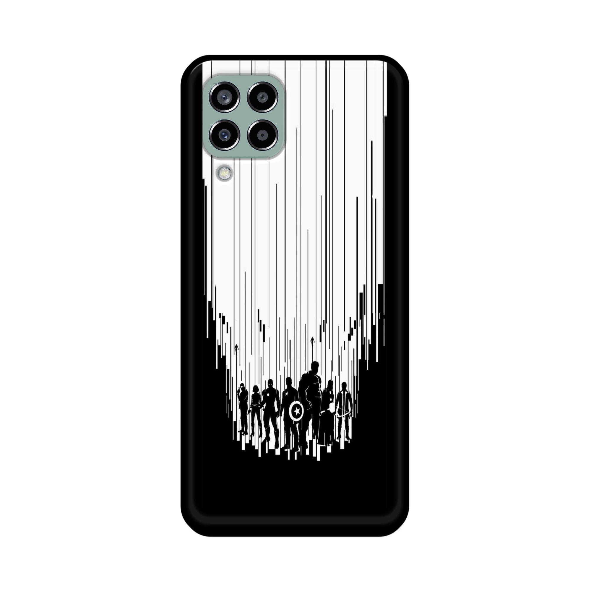 Buy Black And White Avengers Metal-Silicon Back Mobile Phone Case/Cover For Samsung Galaxy M33 5G Online
