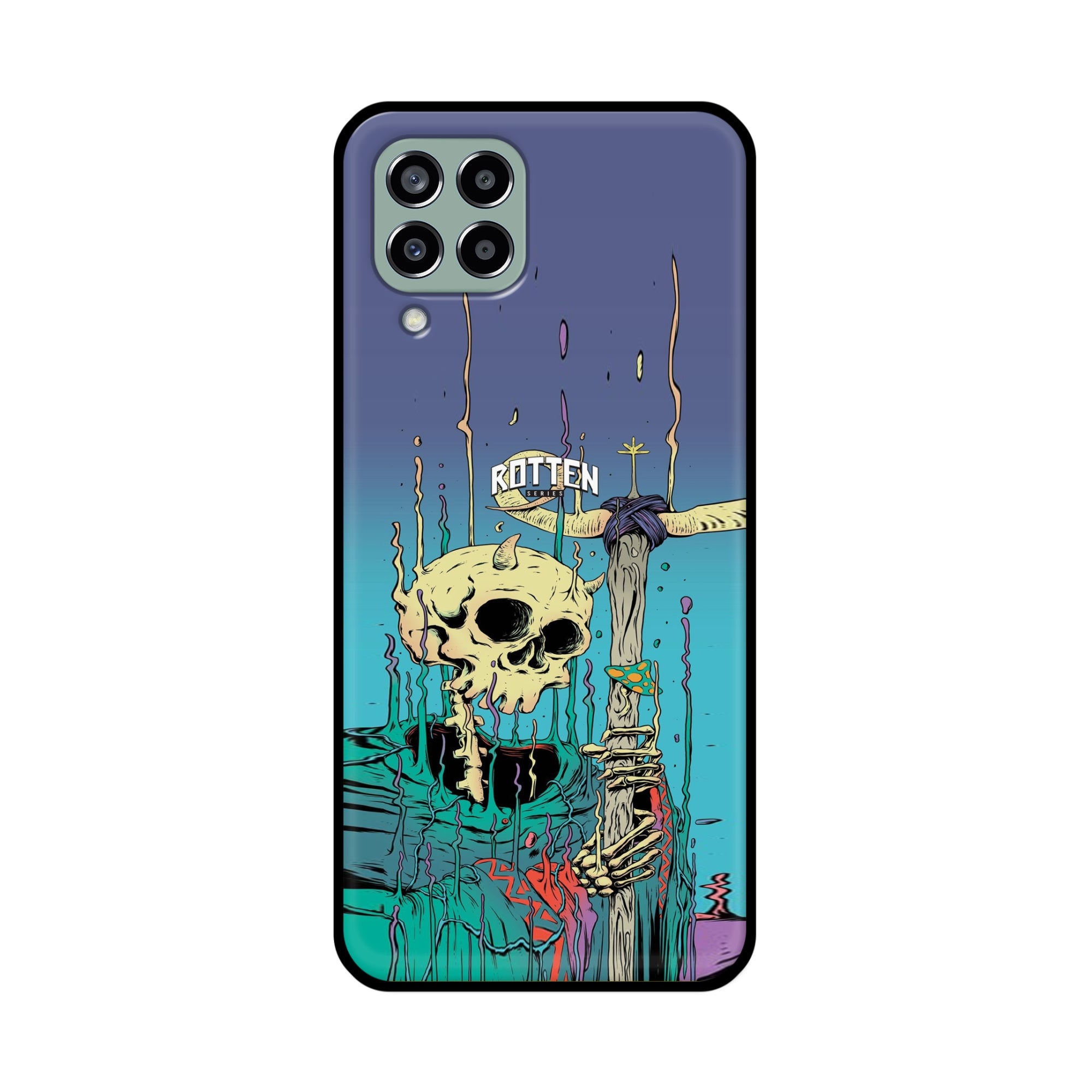 Buy Skull Metal-Silicon Back Mobile Phone Case/Cover For Samsung Galaxy M33 5G Online