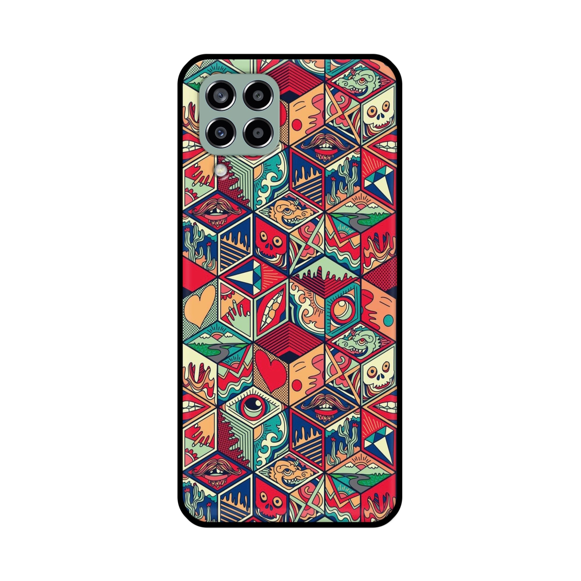 Buy Face Mandala Metal-Silicon Back Mobile Phone Case/Cover For Samsung Galaxy M33 5G Online