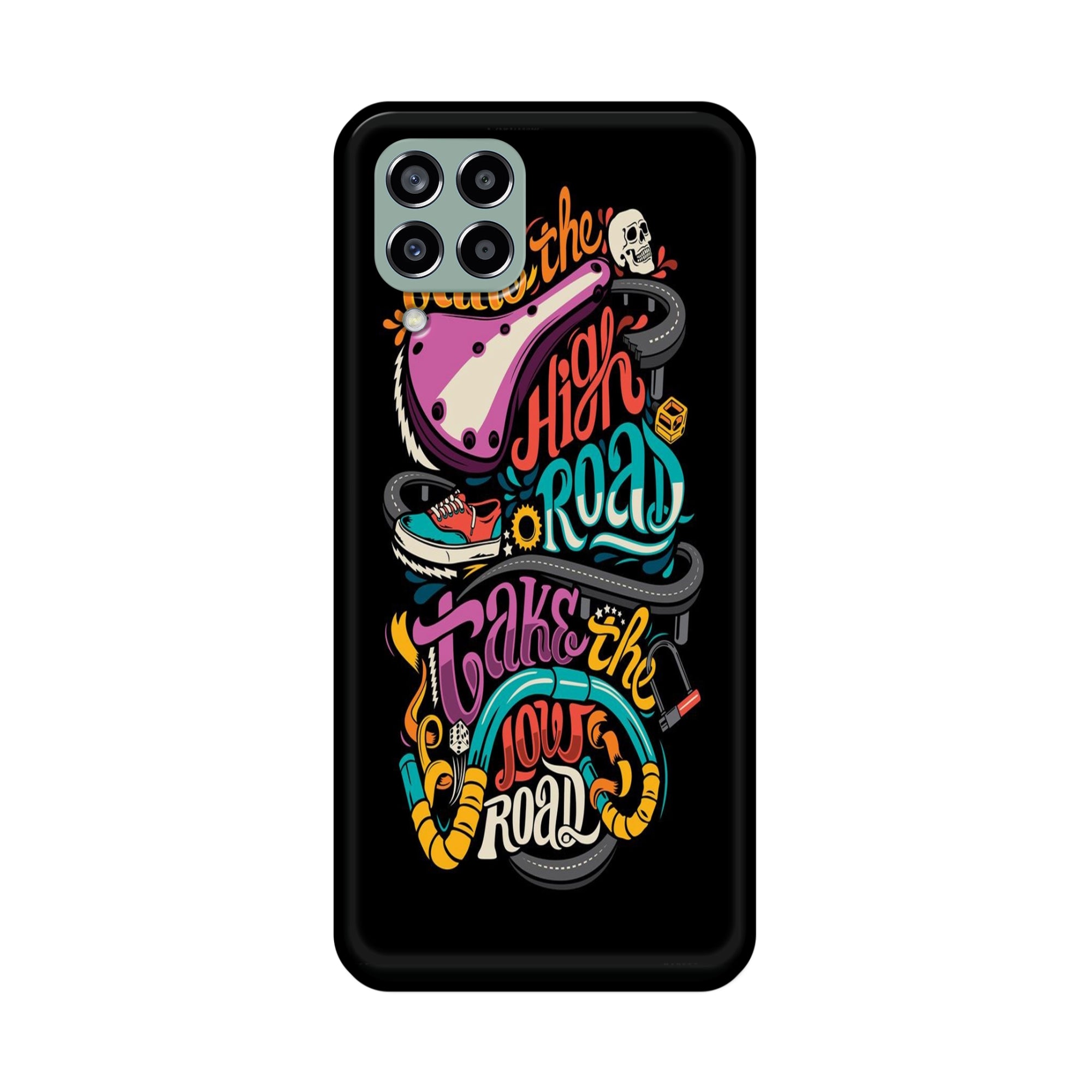 Buy Take The High Road Metal-Silicon Back Mobile Phone Case/Cover For Samsung Galaxy M33 5G Online