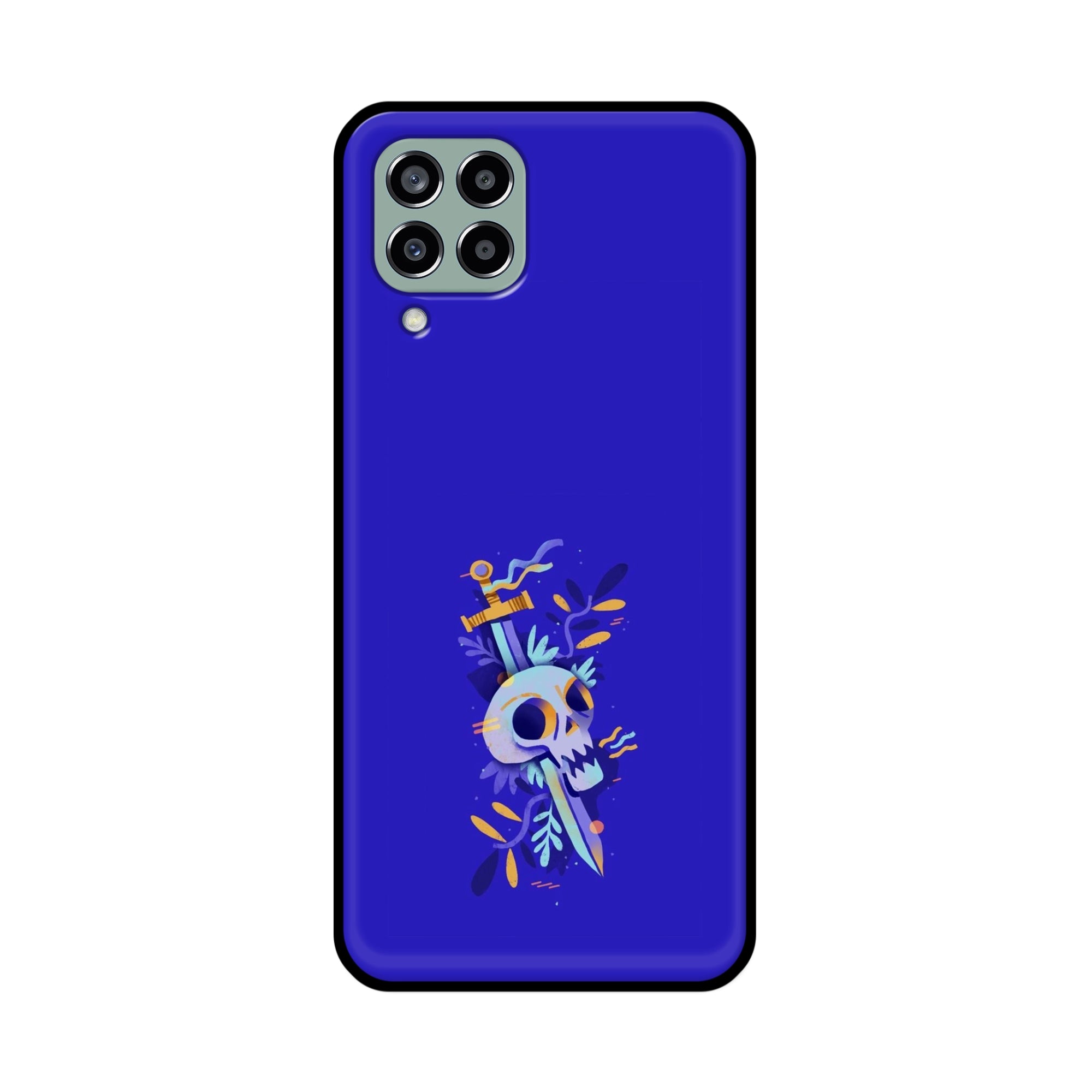 Buy Blue Skull Metal-Silicon Back Mobile Phone Case/Cover For Samsung Galaxy M33 5G Online