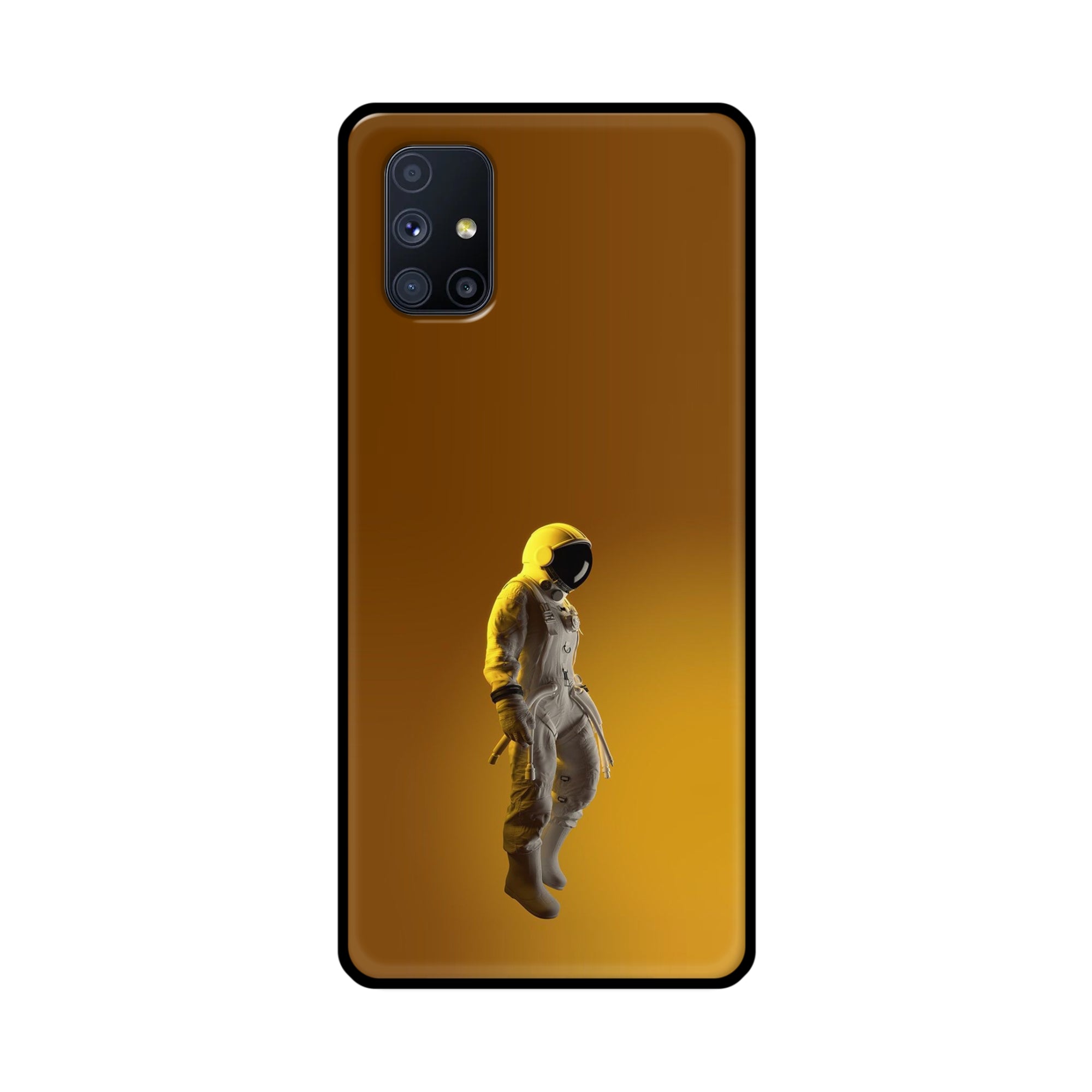 Buy Yellow Astronaut Metal-Silicon Back Mobile Phone Case/Cover For Samsung Galaxy M51 Online