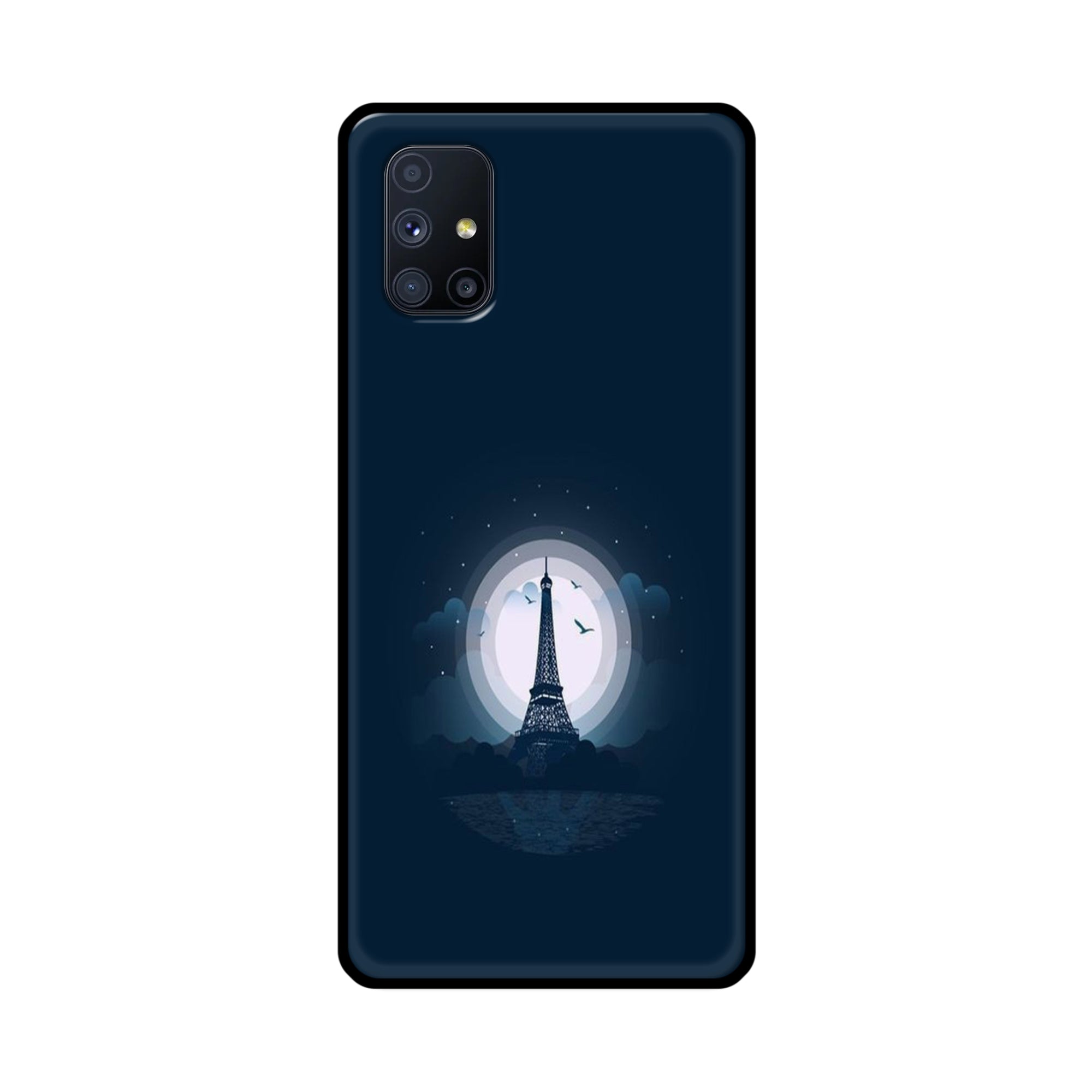 Buy Paris Eiffel Tower Metal-Silicon Back Mobile Phone Case/Cover For Samsung Galaxy M51 Online