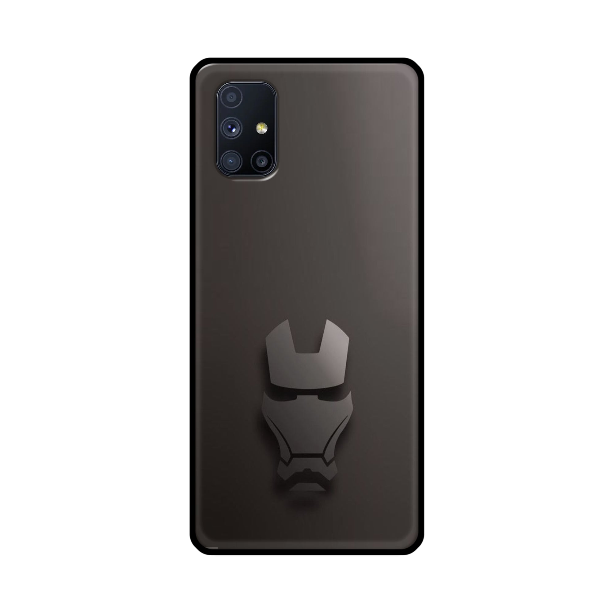 Buy Iron Man Logo Metal-Silicon Back Mobile Phone Case/Cover For Samsung Galaxy M51 Online