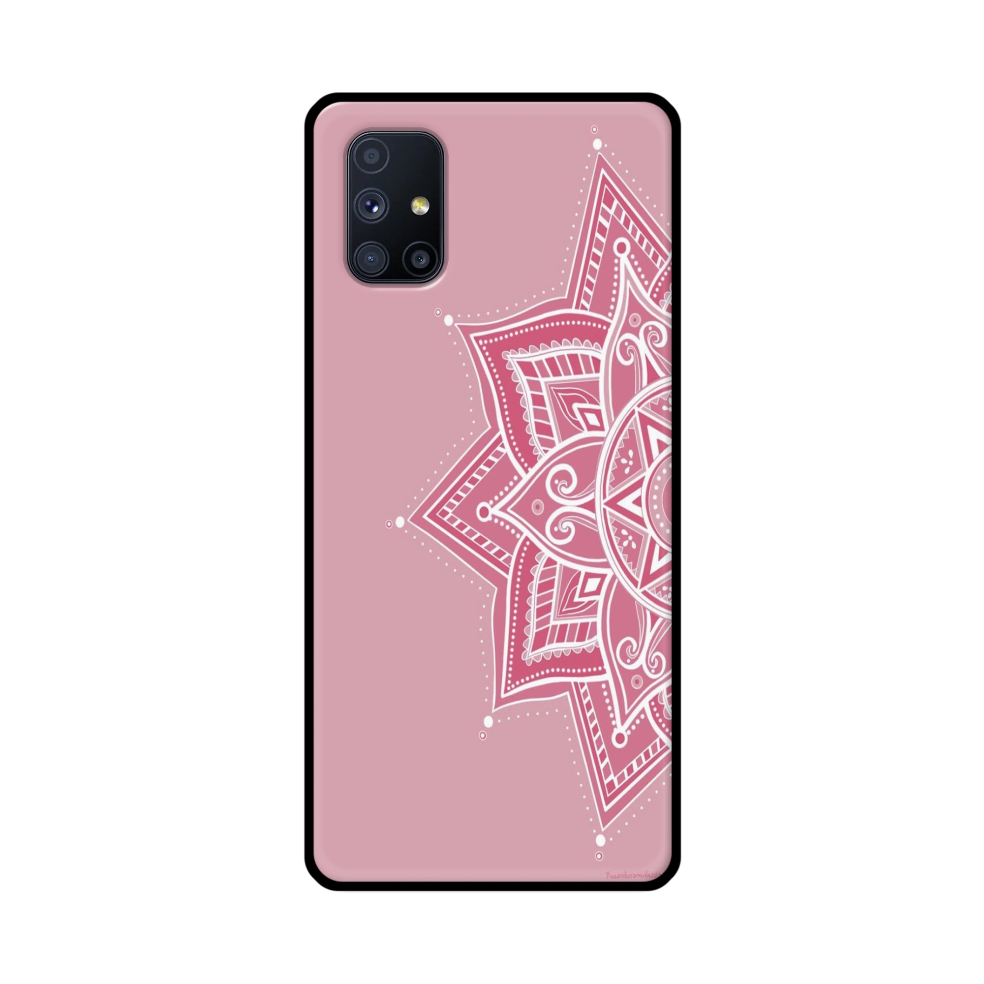 Buy Pink Rangoli Metal-Silicon Back Mobile Phone Case/Cover For Samsung Galaxy M51 Online