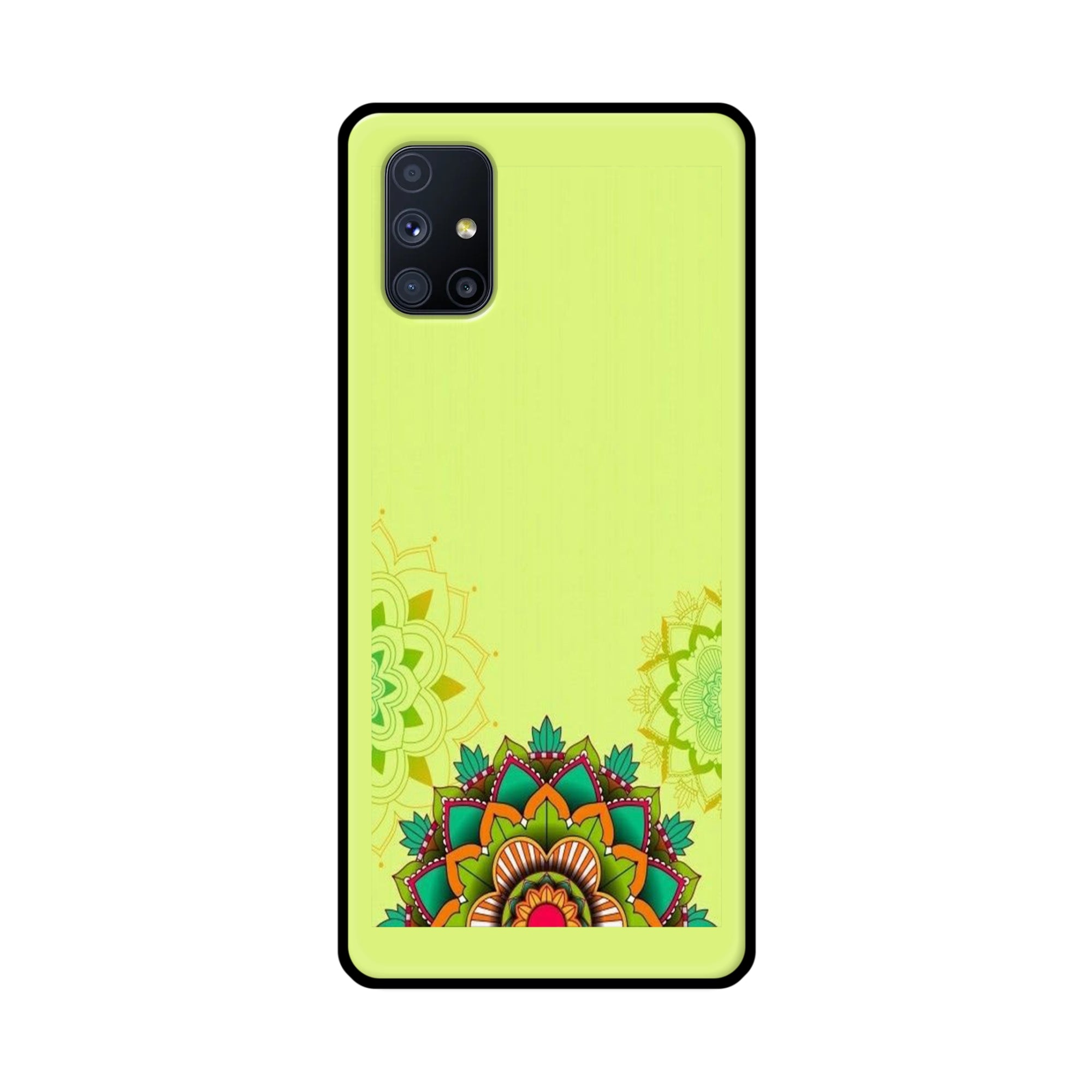 Buy Flower Mandala Metal-Silicon Back Mobile Phone Case/Cover For Samsung Galaxy M51 Online