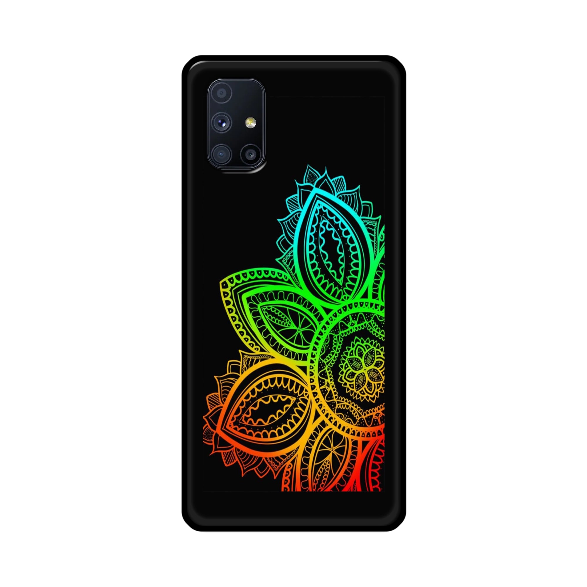 Buy Neon Mandala Metal-Silicon Back Mobile Phone Case/Cover For Samsung Galaxy M51 Online