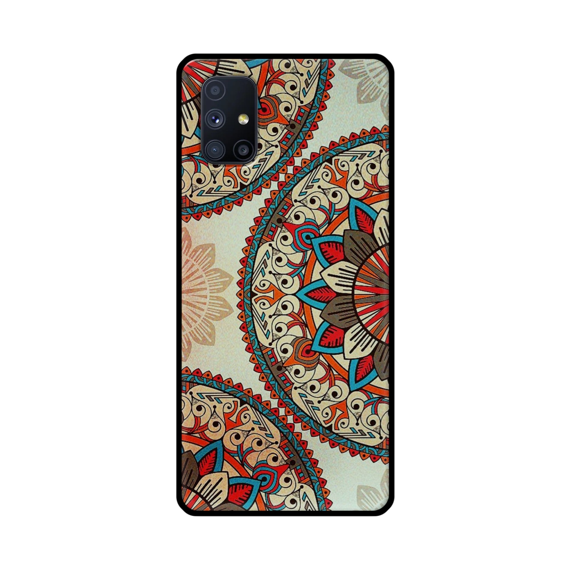 Buy Aztec Mandalas Metal-Silicon Back Mobile Phone Case/Cover For Samsung Galaxy M51 Online