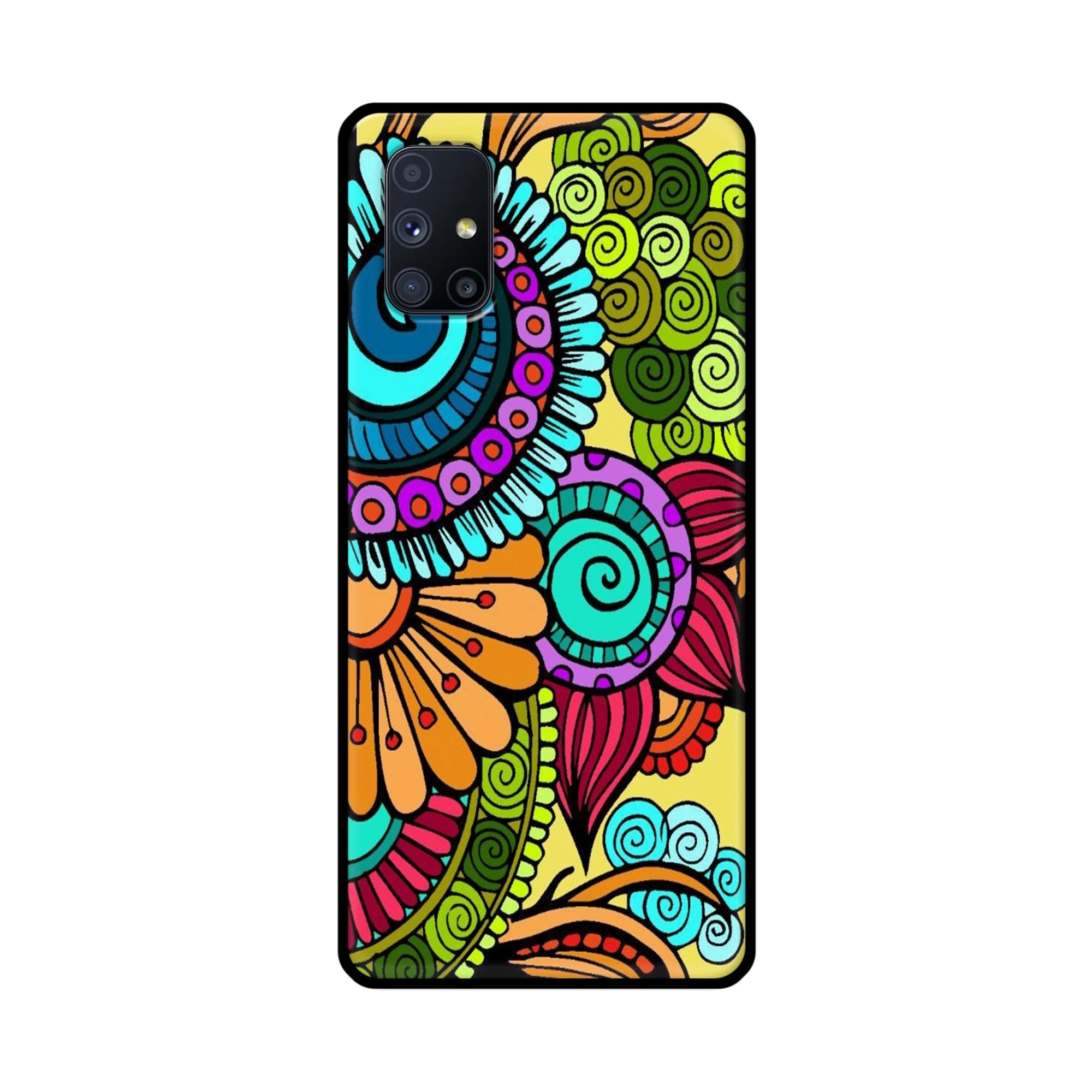 Buy The Kalachakra Mandala Metal-Silicon Back Mobile Phone Case/Cover For Samsung Galaxy M51 Online