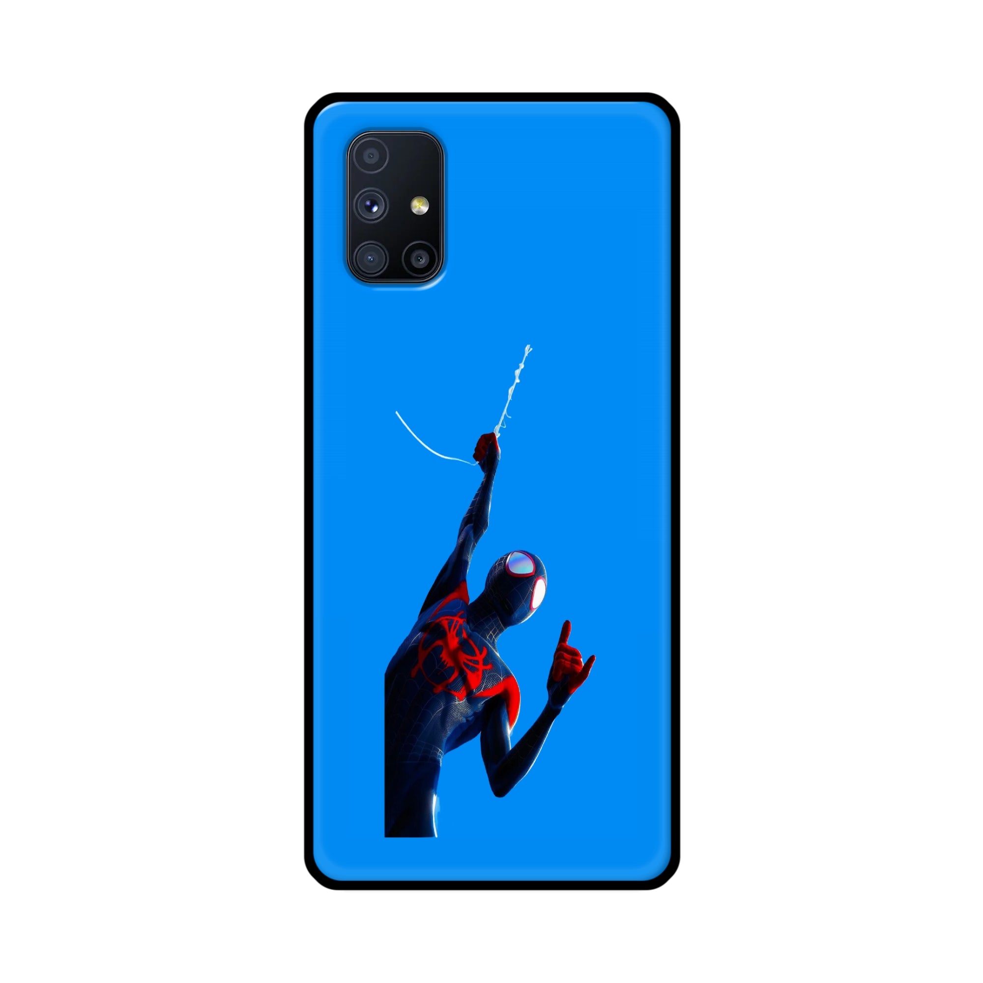 Buy Miles Morales Spiderman Metal-Silicon Back Mobile Phone Case/Cover For Samsung Galaxy M51 Online