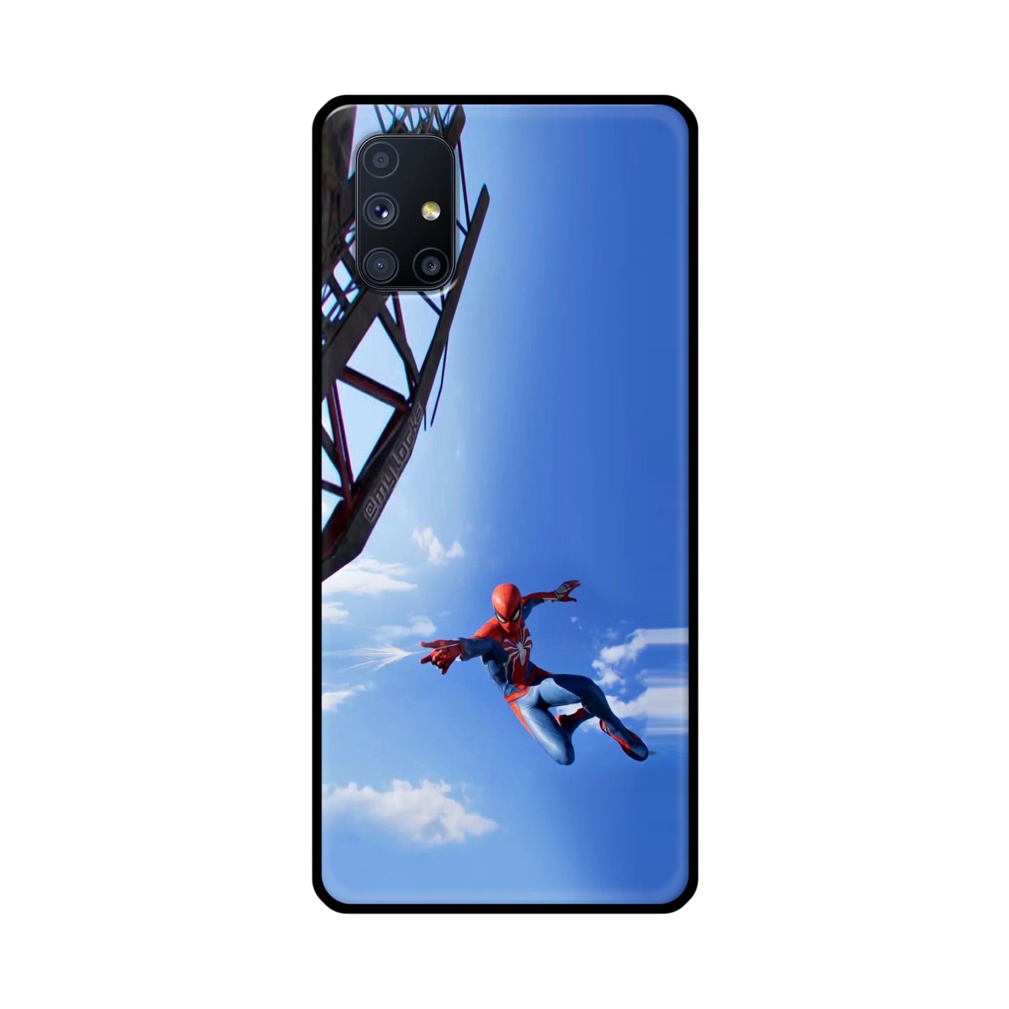 Buy Marvel Studio Spiderman Metal-Silicon Back Mobile Phone Case/Cover For Samsung Galaxy M51 Online