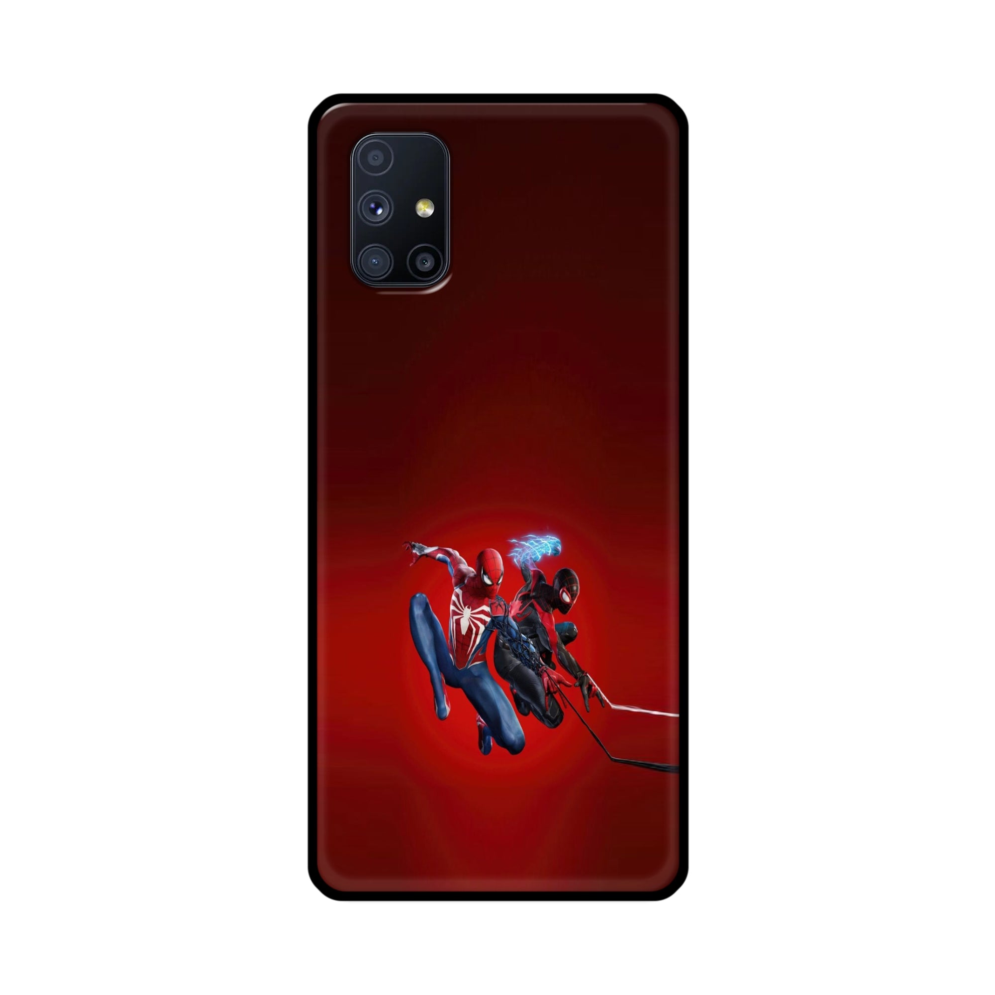 Buy Spiderman And Miles Morales Metal-Silicon Back Mobile Phone Case/Cover For Samsung Galaxy M51 Online
