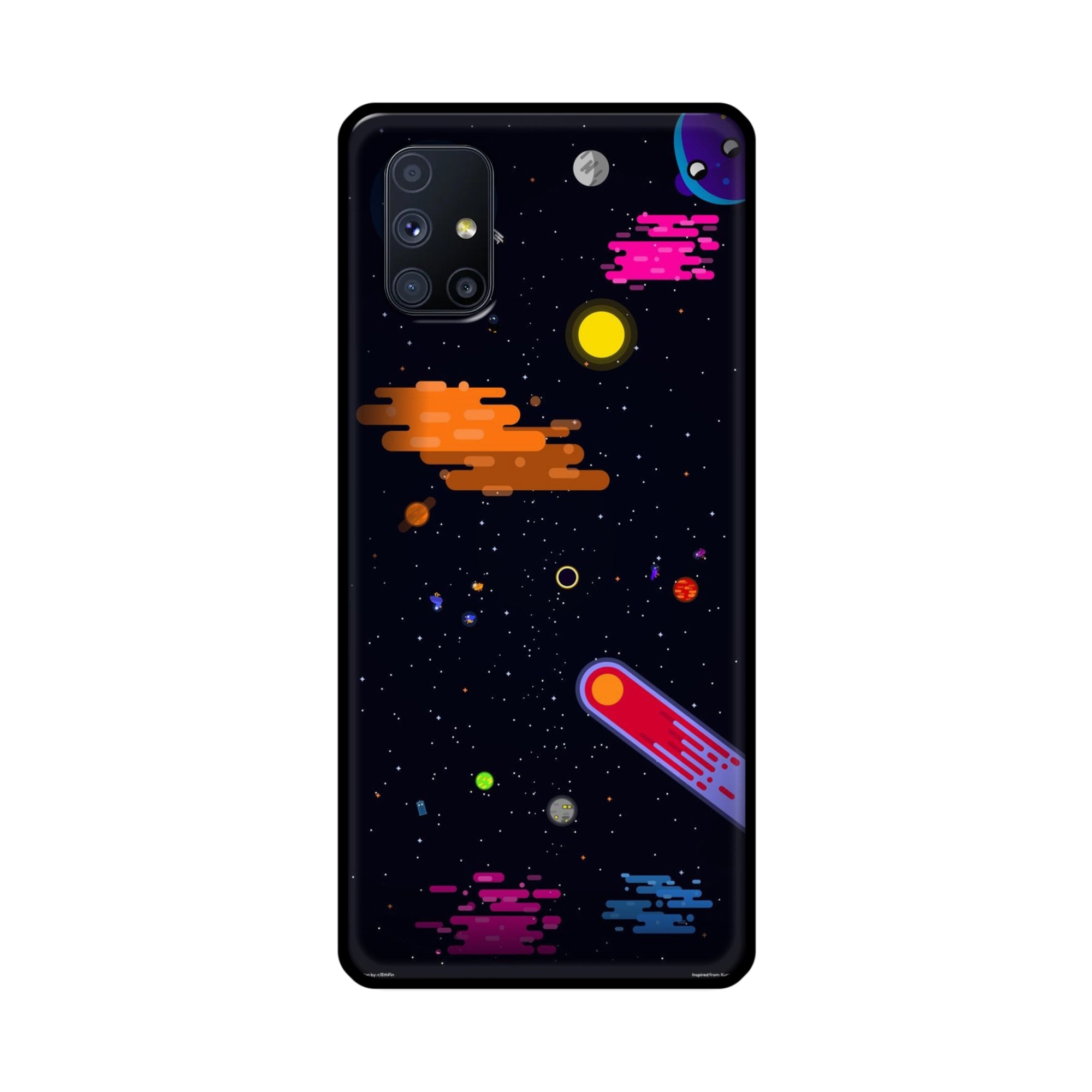 Buy Art Space Metal-Silicon Back Mobile Phone Case/Cover For Samsung Galaxy M51 Online