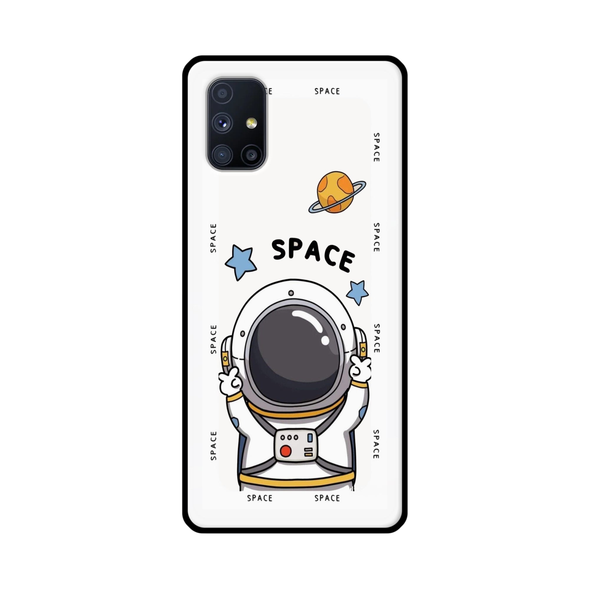 Buy Little Astronaut Metal-Silicon Back Mobile Phone Case/Cover For Samsung Galaxy M51 Online