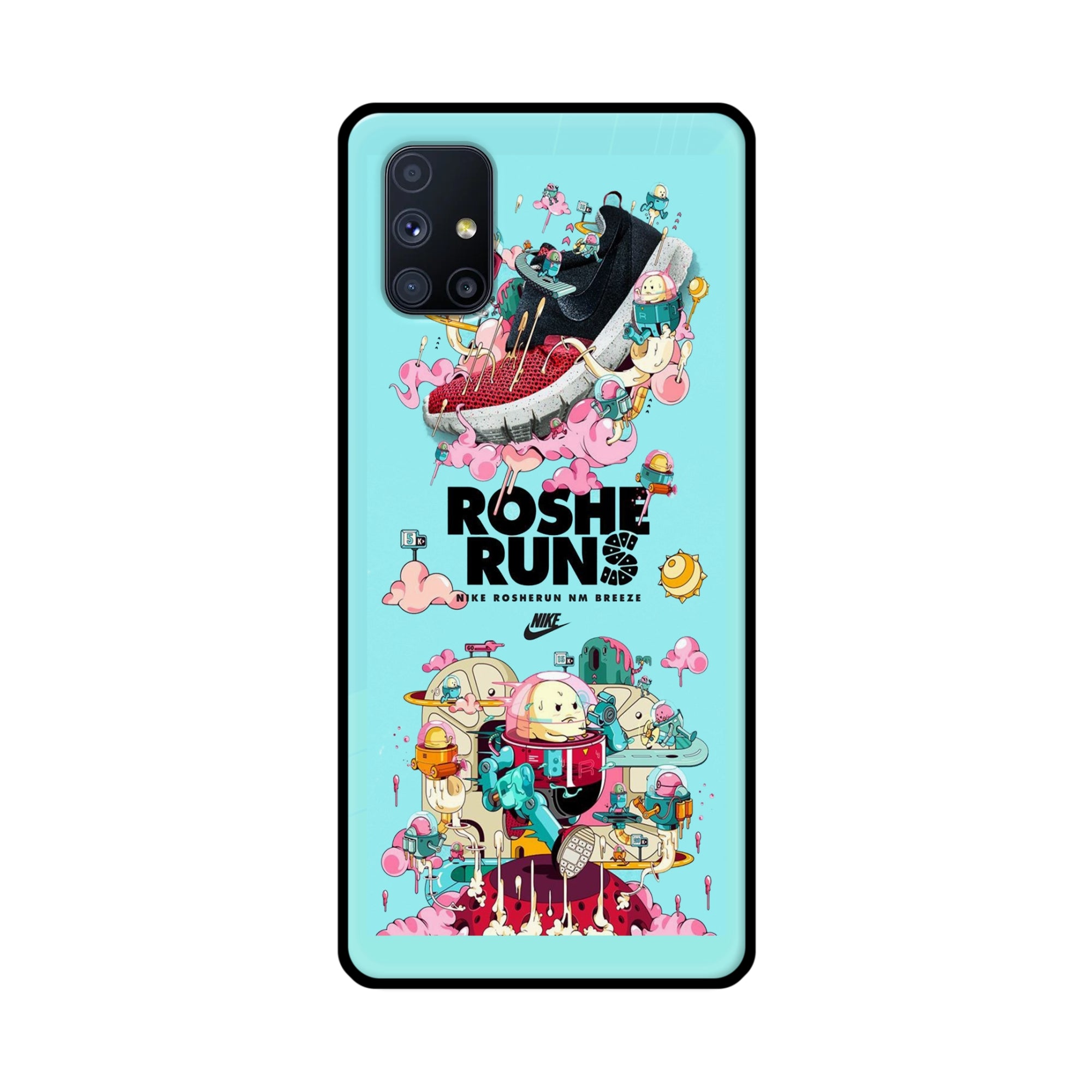 Buy Roshe Runs Metal-Silicon Back Mobile Phone Case/Cover For Samsung Galaxy M51 Online