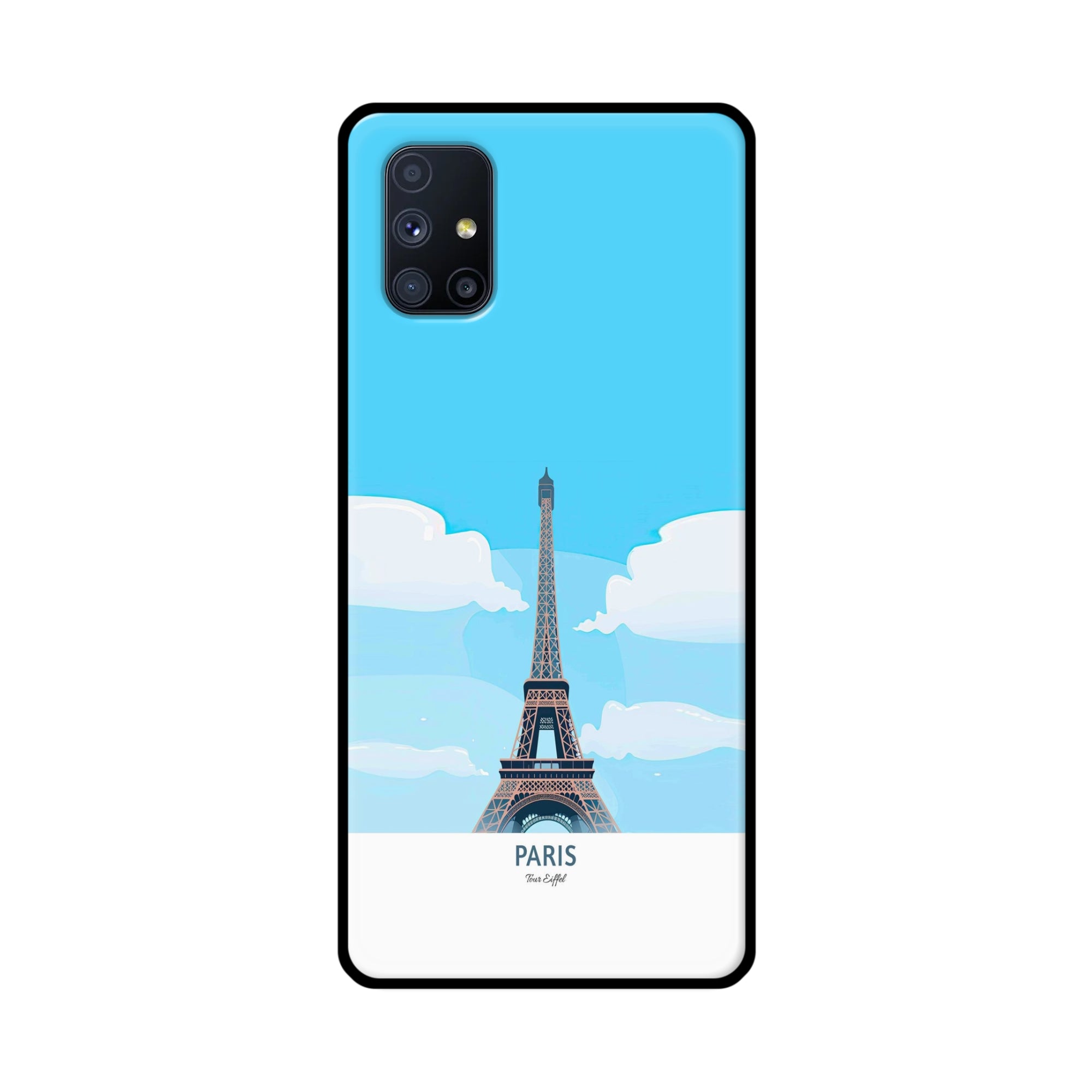Buy Paris Metal-Silicon Back Mobile Phone Case/Cover For Samsung Galaxy M51 Online