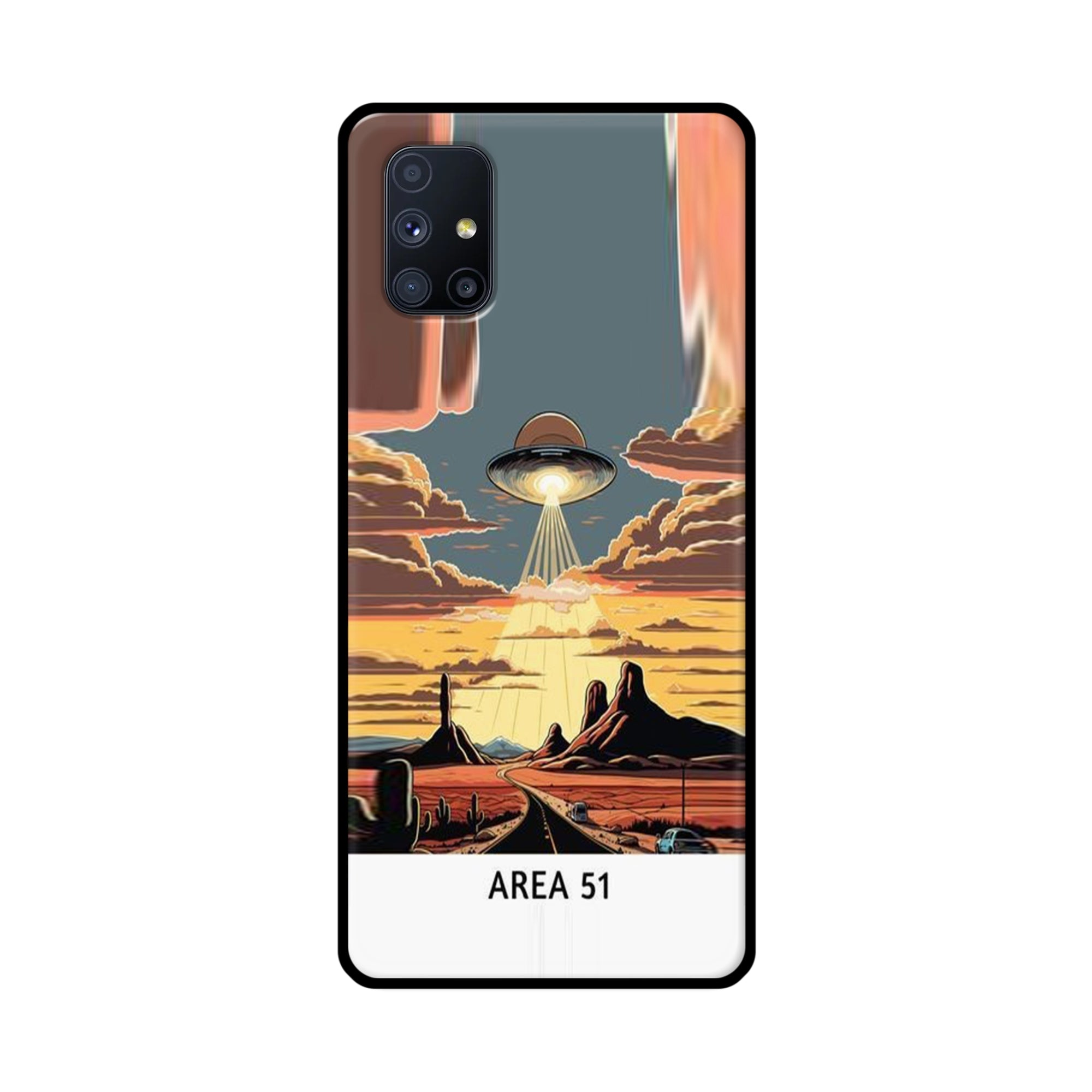 Buy Area 51 Metal-Silicon Back Mobile Phone Case/Cover For Samsung Galaxy M51 Online