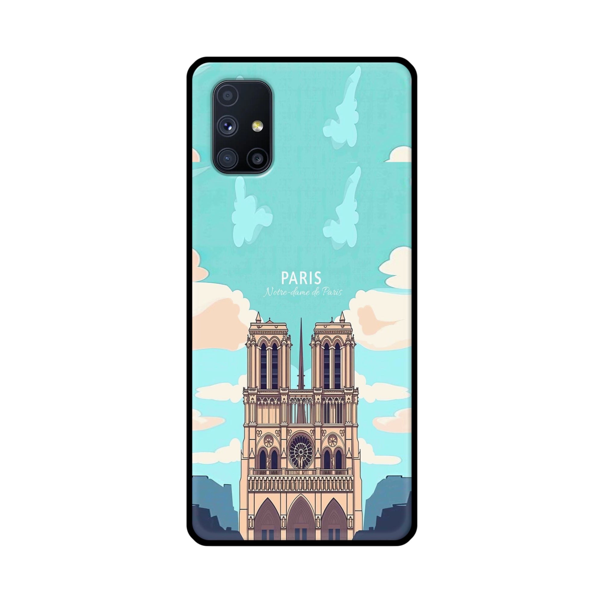 Buy Notre Dame Te Paris Metal-Silicon Back Mobile Phone Case/Cover For Samsung Galaxy M51 Online