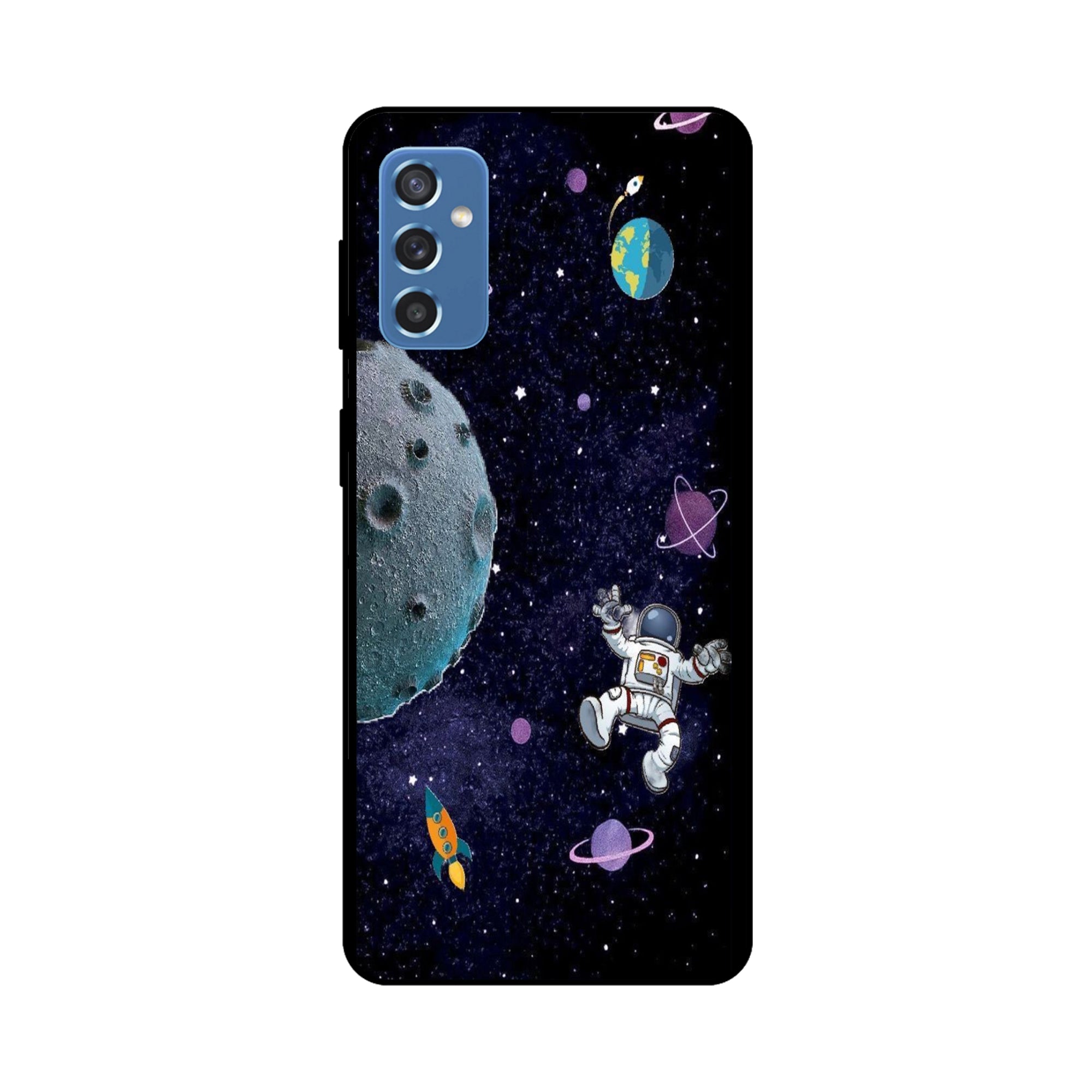 Buy Space Metal-Silicon Back Mobile Phone Case/Cover For Samsung Galaxy M52 Online