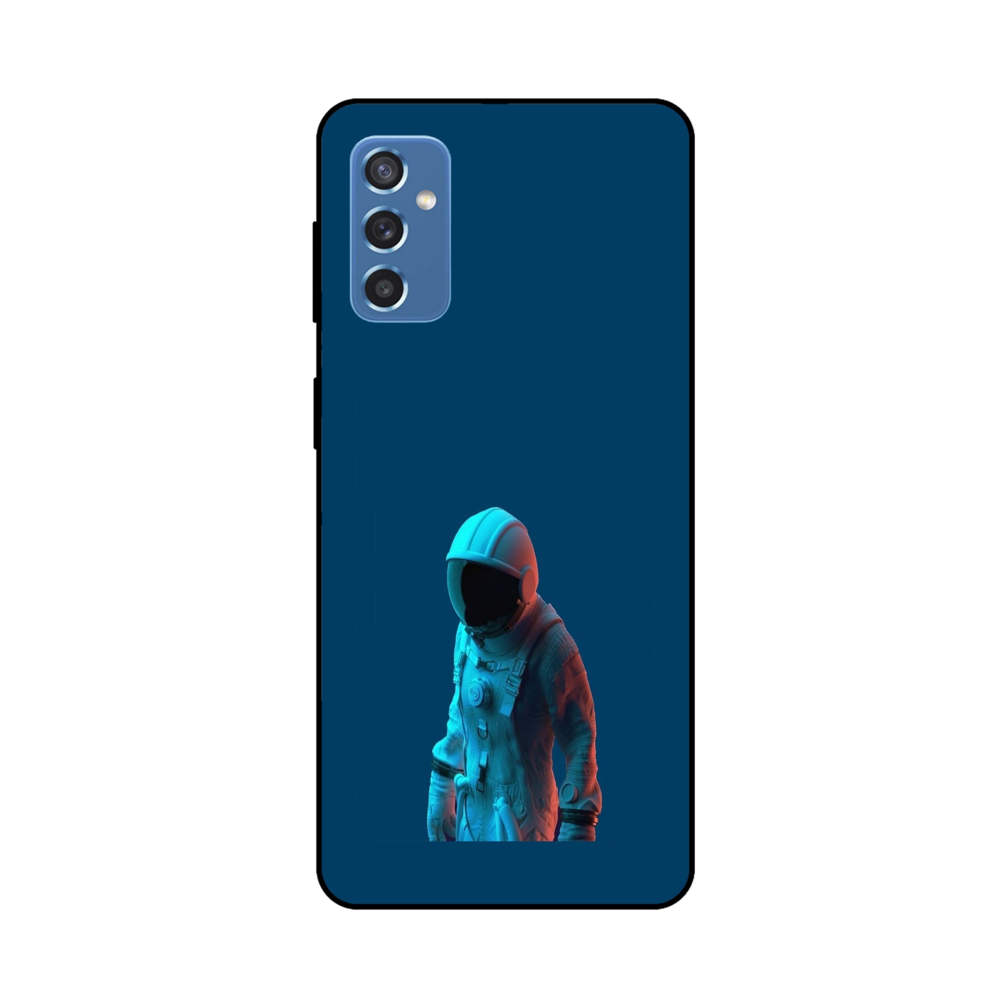 Buy Blue Astronaut Metal-Silicon Back Mobile Phone Case/Cover For Samsung Galaxy M52 Online