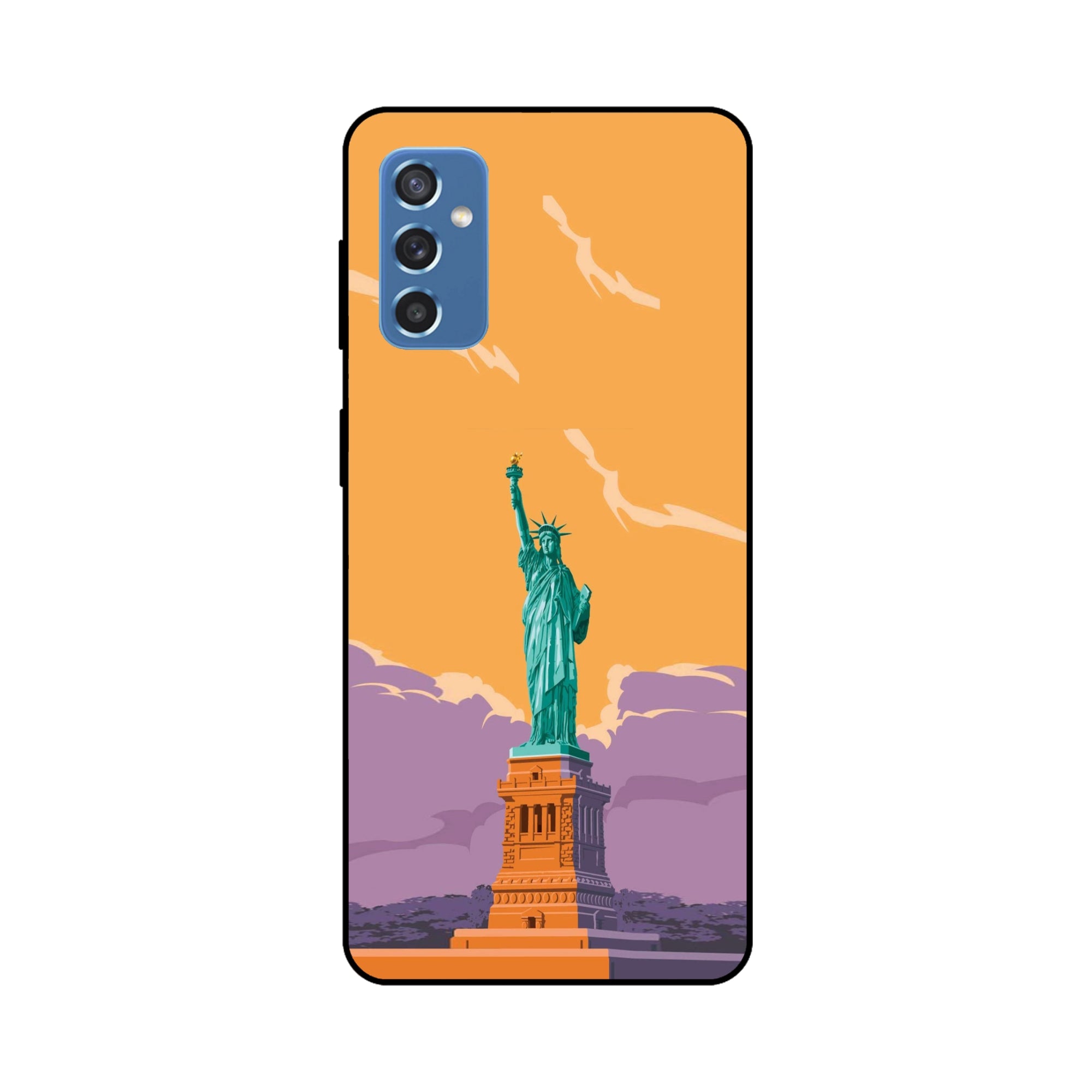 Buy Statue Of Liberty Metal-Silicon Back Mobile Phone Case/Cover For Samsung Galaxy M52 Online