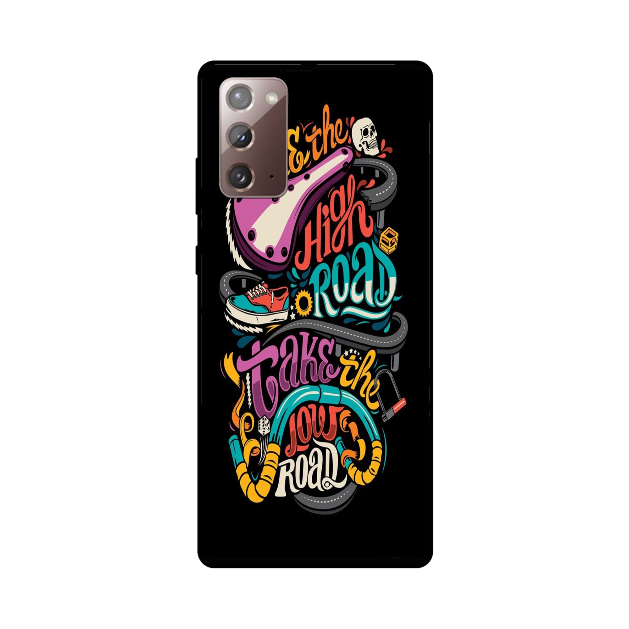 Buy Take The High Road Metal-Silicon Back Mobile Phone Case/Cover For Samsung Galaxy Note 20 Online