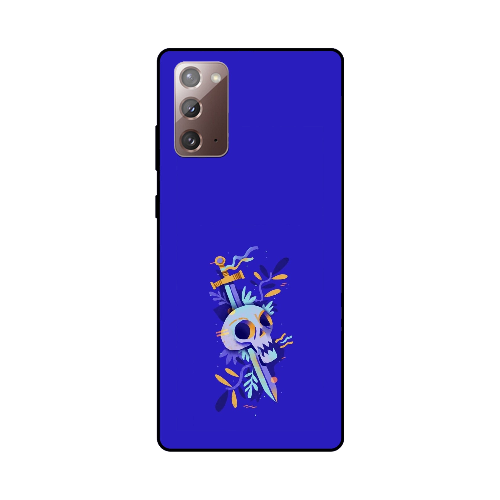 Buy Blue Skull Metal-Silicon Back Mobile Phone Case/Cover For Samsung Galaxy Note 20 Online
