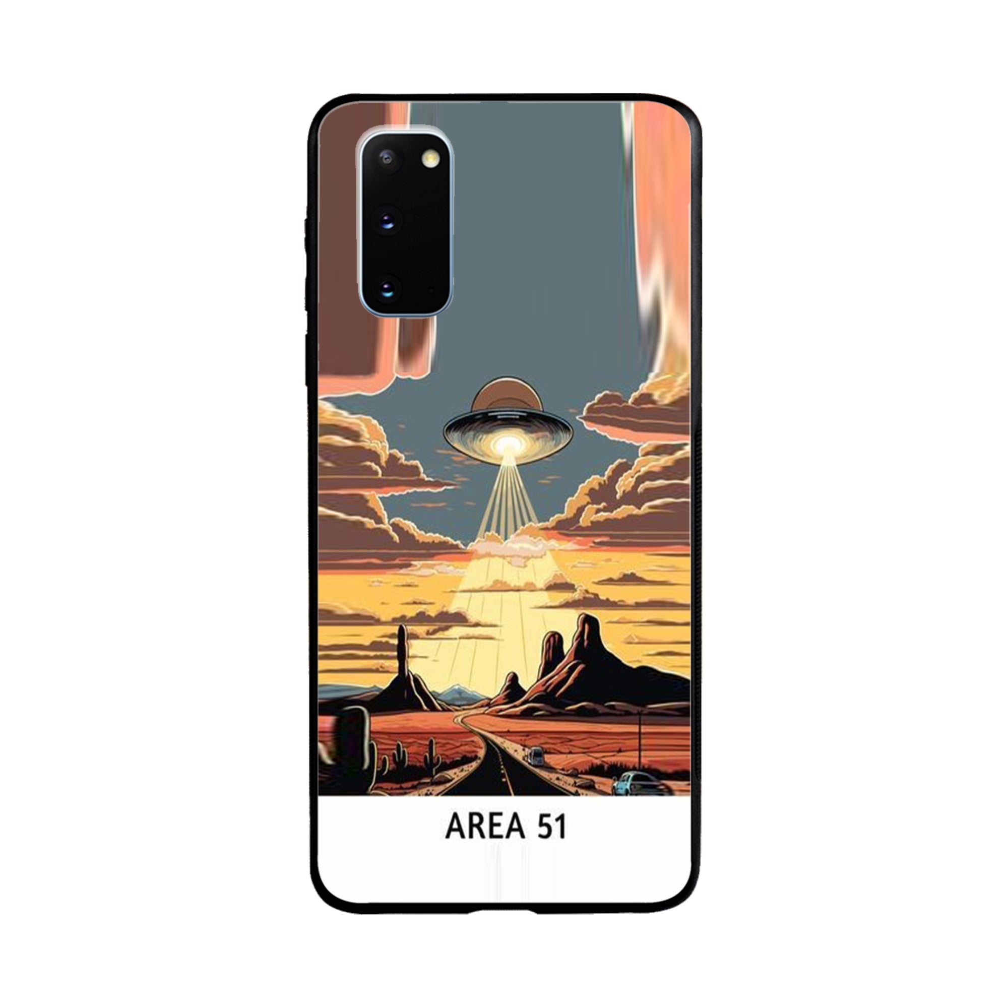 Buy Area 51 Metal-Silicon Back Mobile Phone Case/Cover For Samsung Galaxy S20 Online