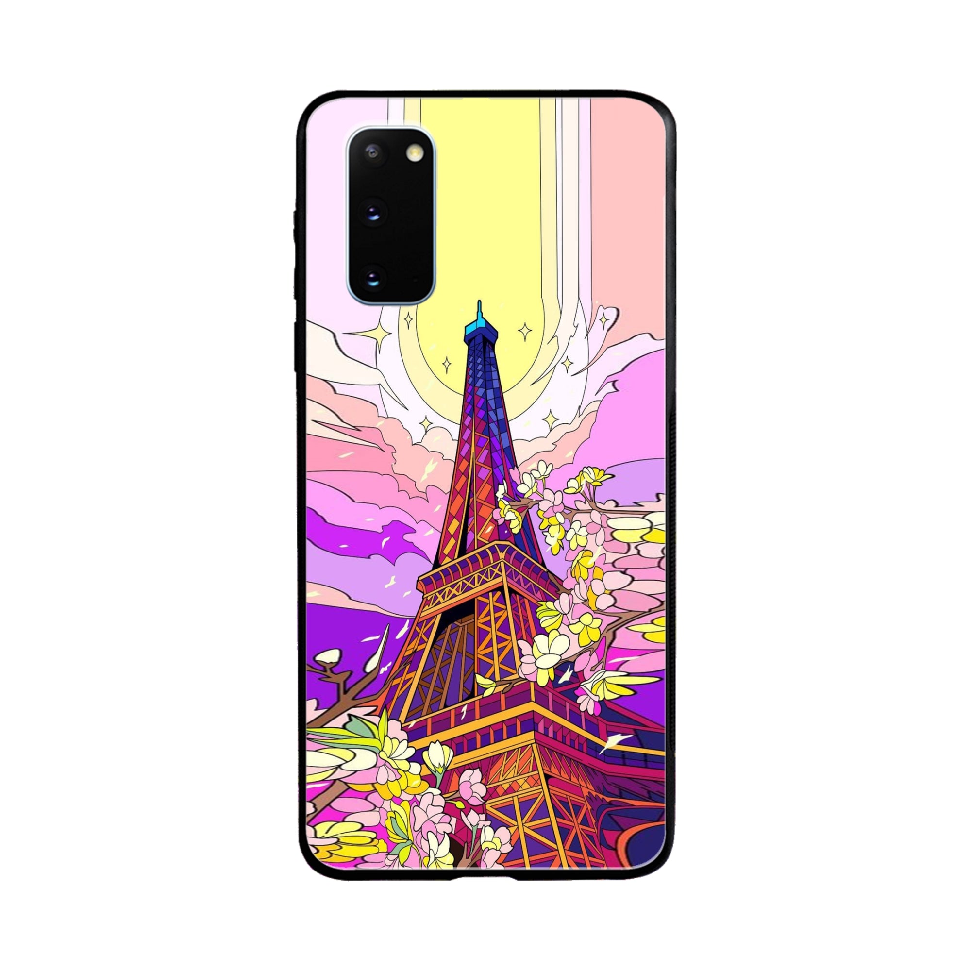 Buy Eiffel Tower Metal-Silicon Back Mobile Phone Case/Cover For Samsung Galaxy S20 Online