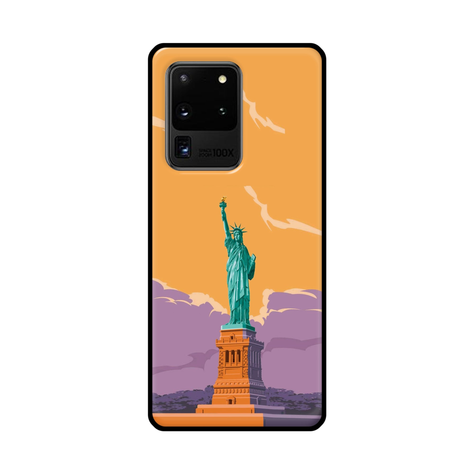 Buy Statue Of Liberty Metal-Silicon Back Mobile Phone Case/Cover For Samsung Galaxy S20 Ultra Online