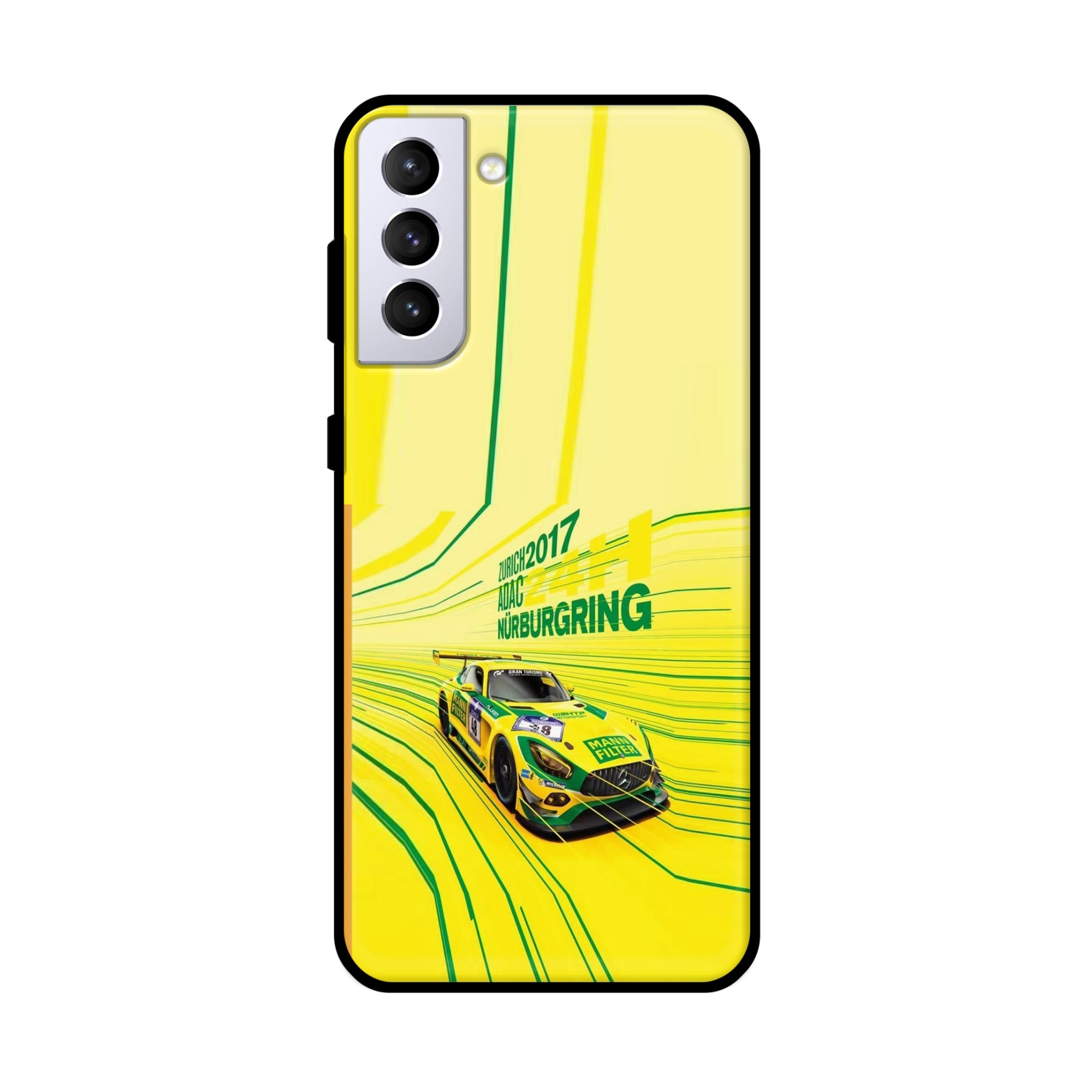 Buy Drift Racing Metal-Silicon Back Mobile Phone Case/Cover For Samsung Galaxy S21 Online