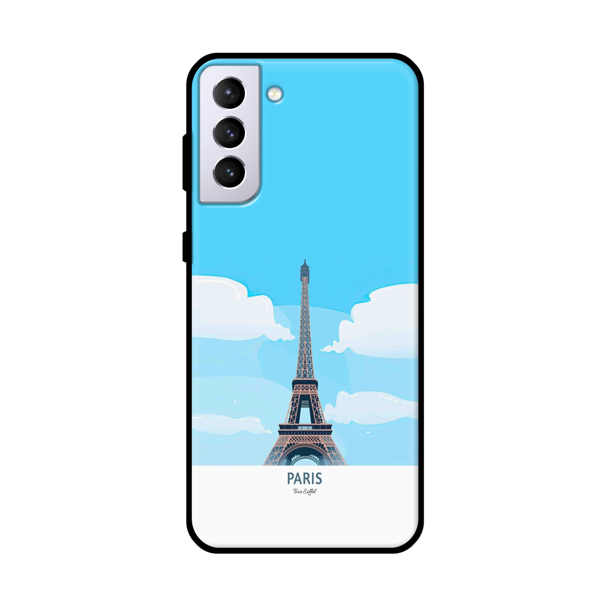 Buy Paris Metal-Silicon Back Mobile Phone Case/Cover For Samsung Galaxy S21 Online