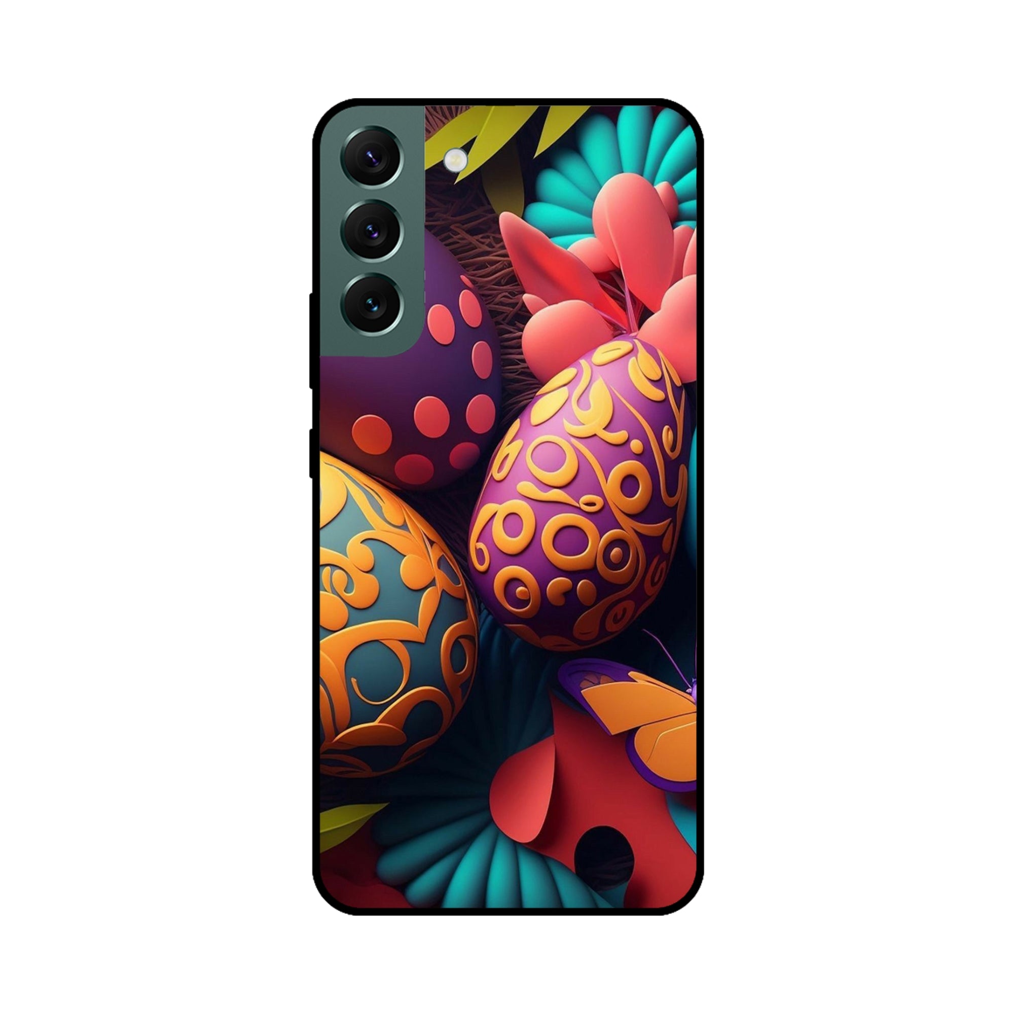 Buy Easter Egg Metal-Silicon Back Mobile Phone Case/Cover For Samsung S22 Online