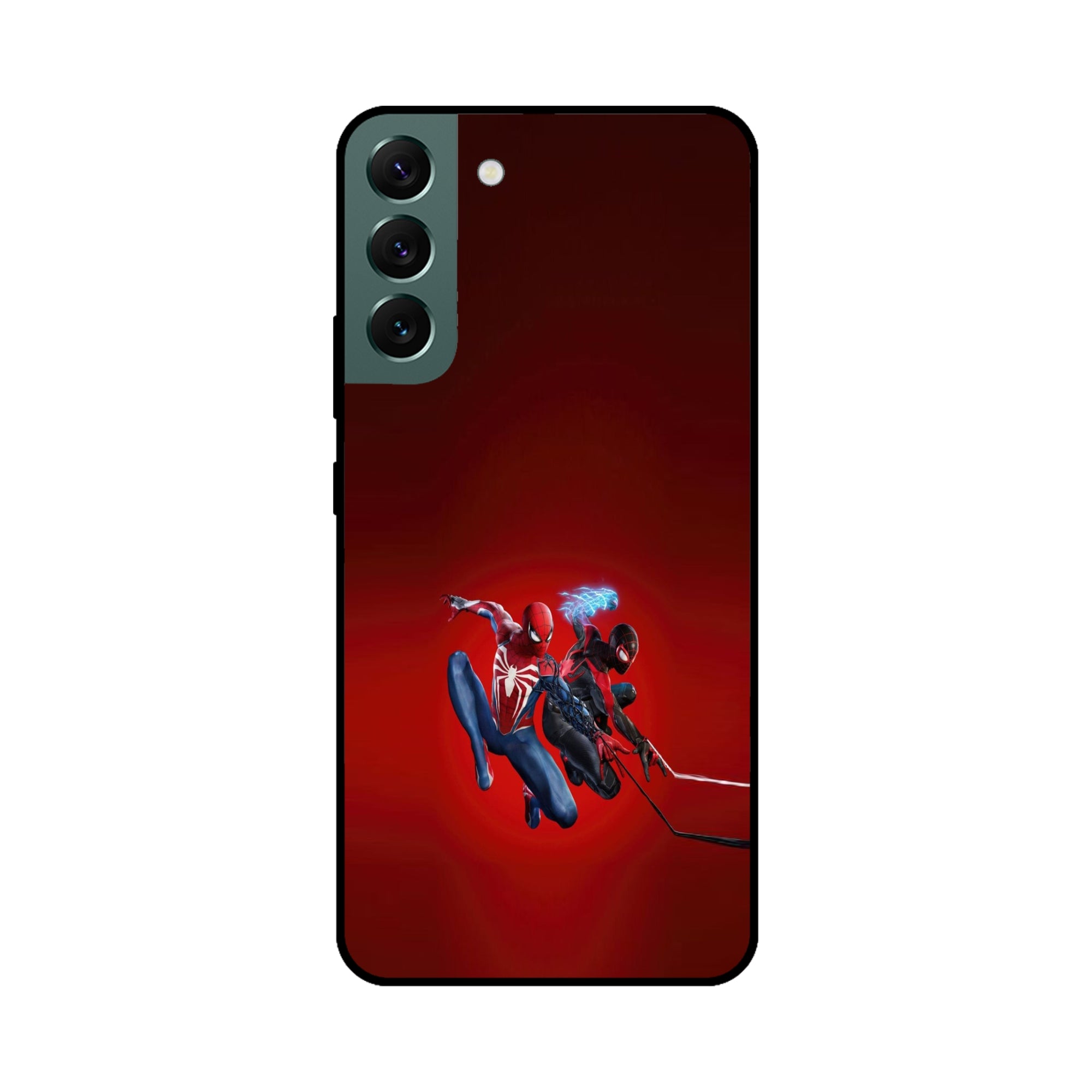 Buy Spiderman And Miles Morales Metal-Silicon Back Mobile Phone Case/Cover For Samsung S22 Online