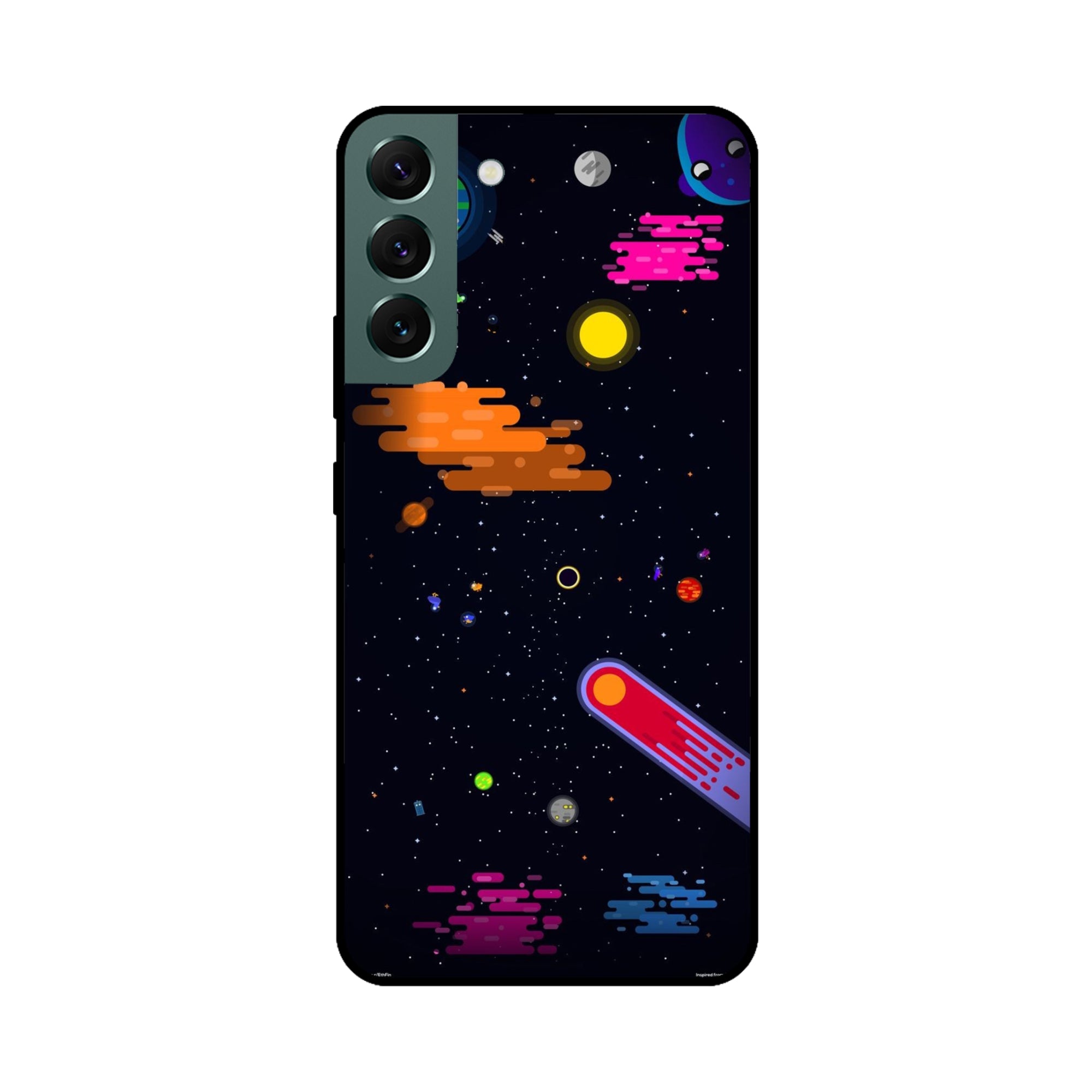 Buy Art Space Metal-Silicon Back Mobile Phone Case/Cover For Samsung S22 Online