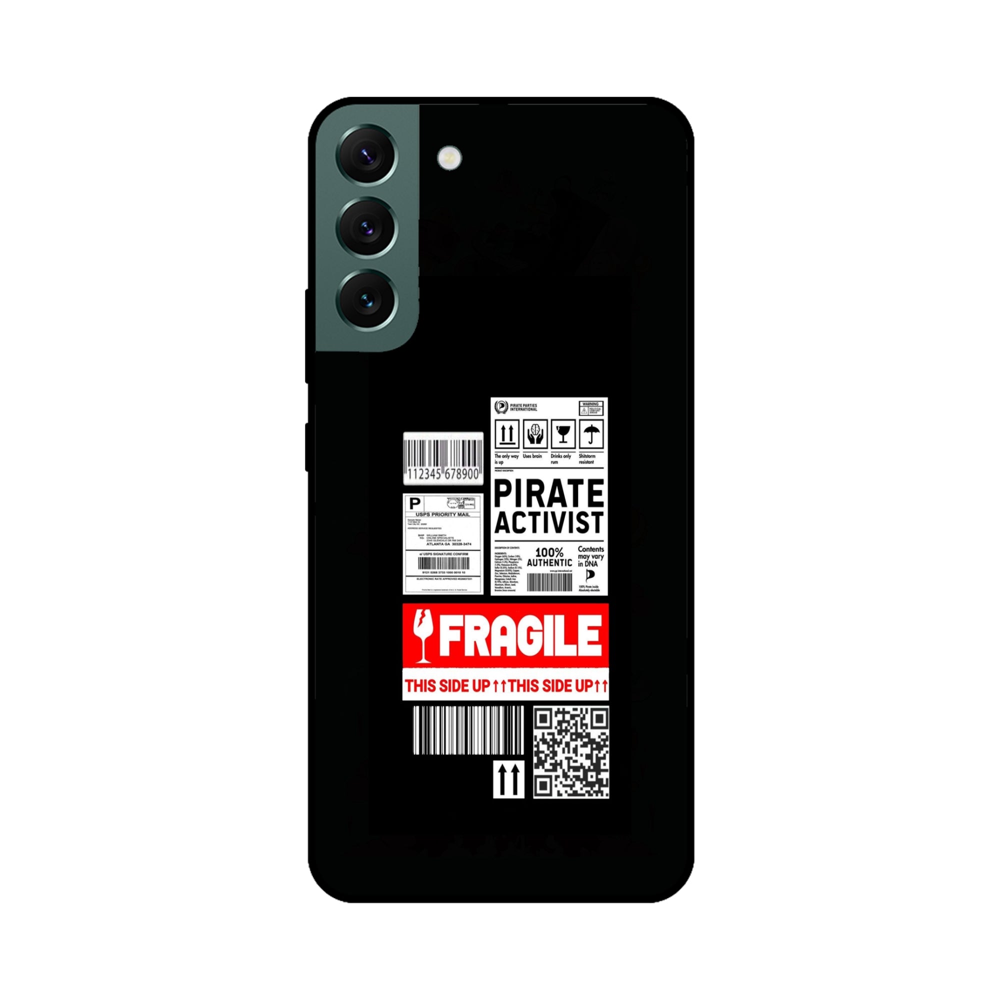 Buy Fragile Metal-Silicon Back Mobile Phone Case/Cover For Samsung S22 Online