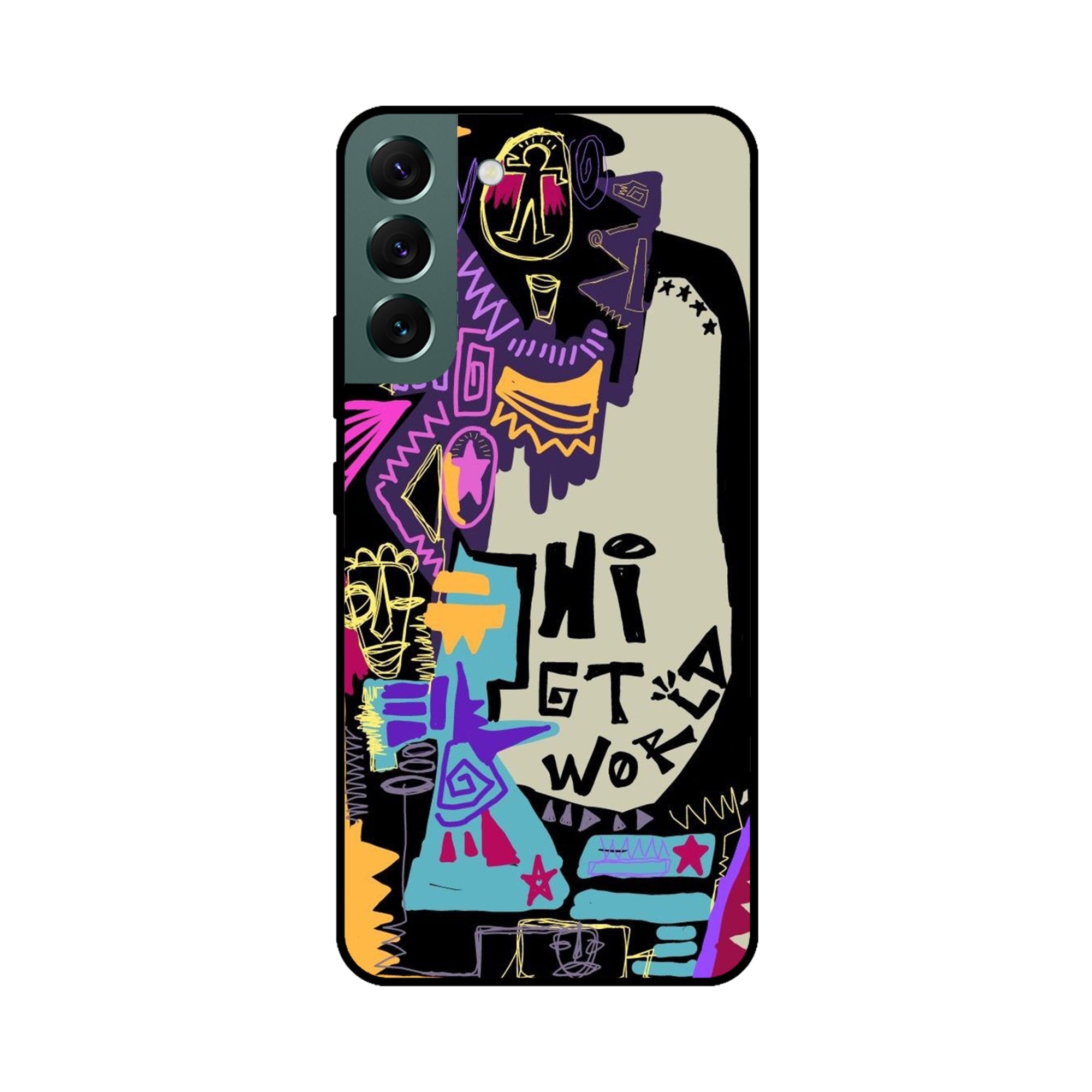 Buy Hi Gt World Metal-Silicon Back Mobile Phone Case/Cover For Samsung S22 Online