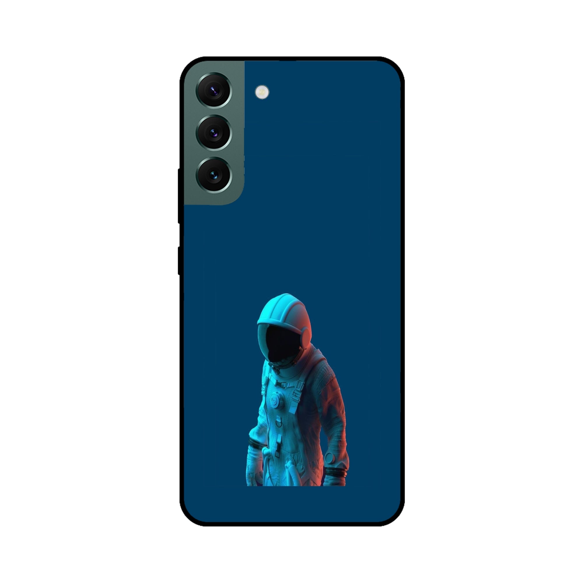 Buy Blue Astronaut Metal-Silicon Back Mobile Phone Case/Cover For Samsung S22 Online