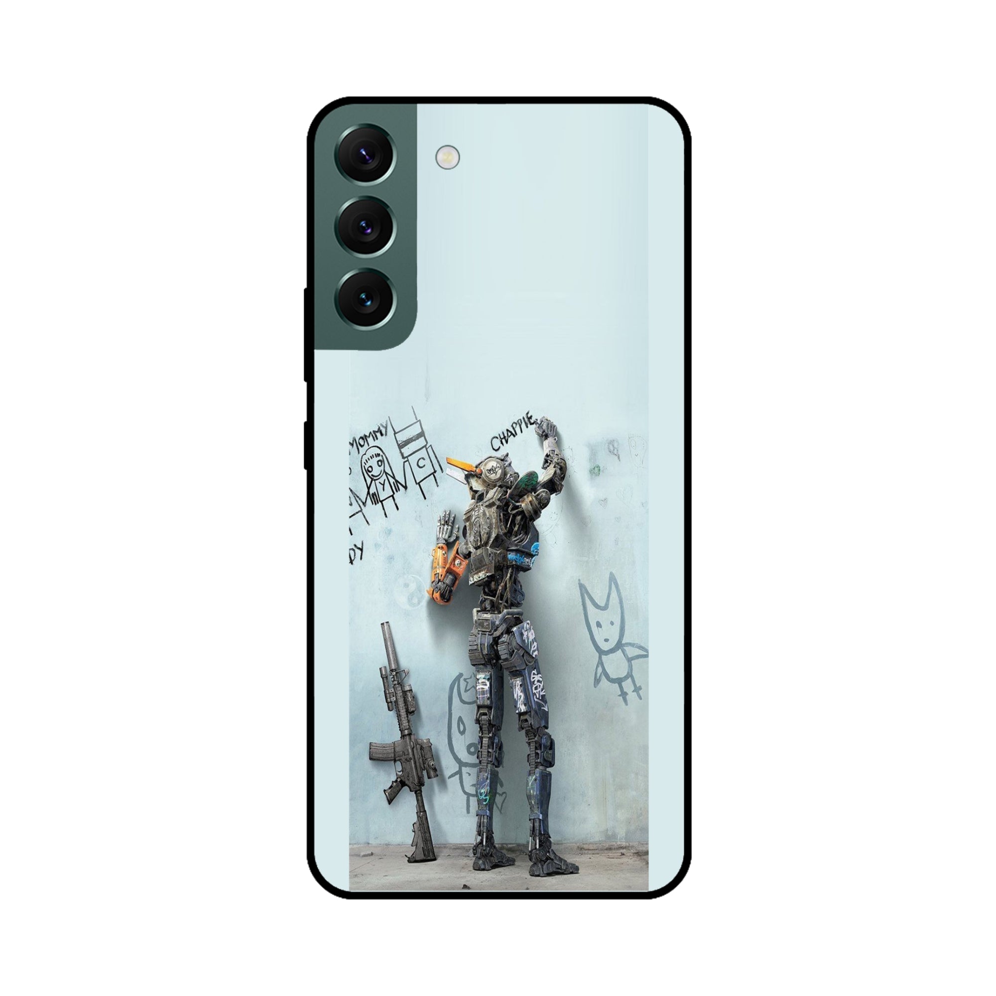 Buy Chappie Metal-Silicon Back Mobile Phone Case/Cover For Samsung S22 Online