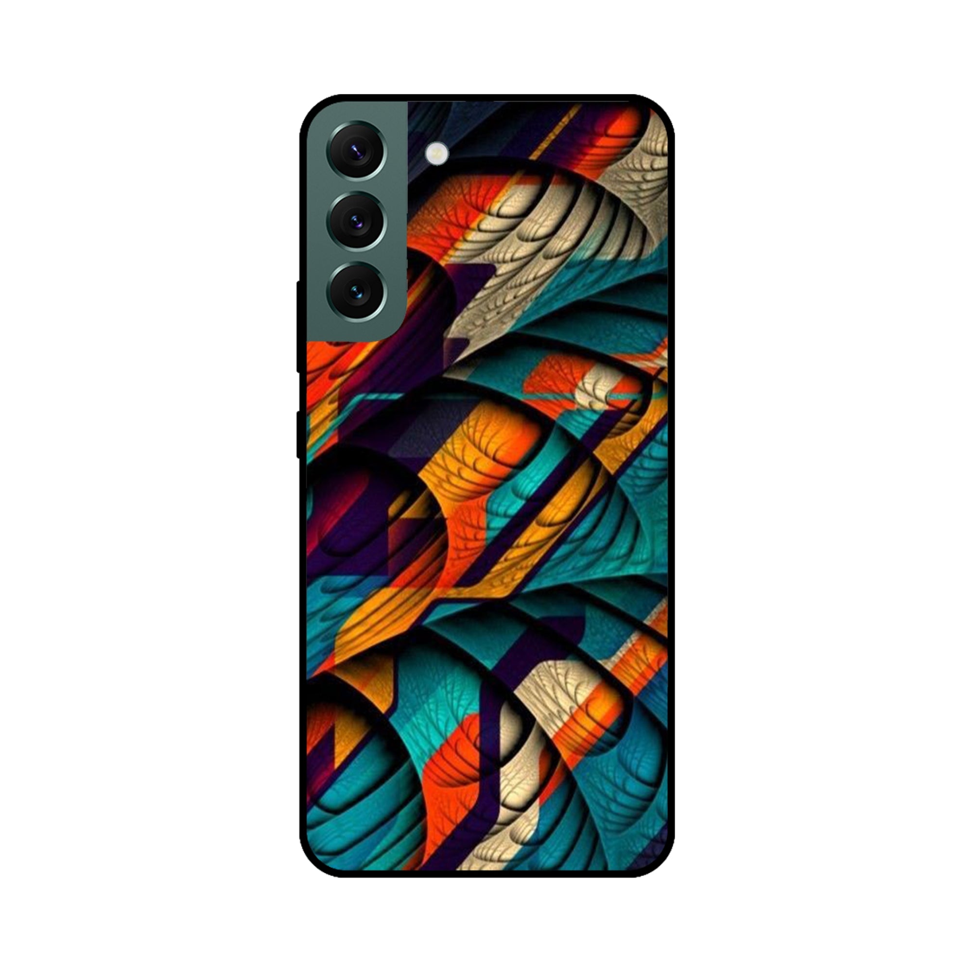 Buy Colour Abstract Metal-Silicon Back Mobile Phone Case/Cover For Samsung S22 Online