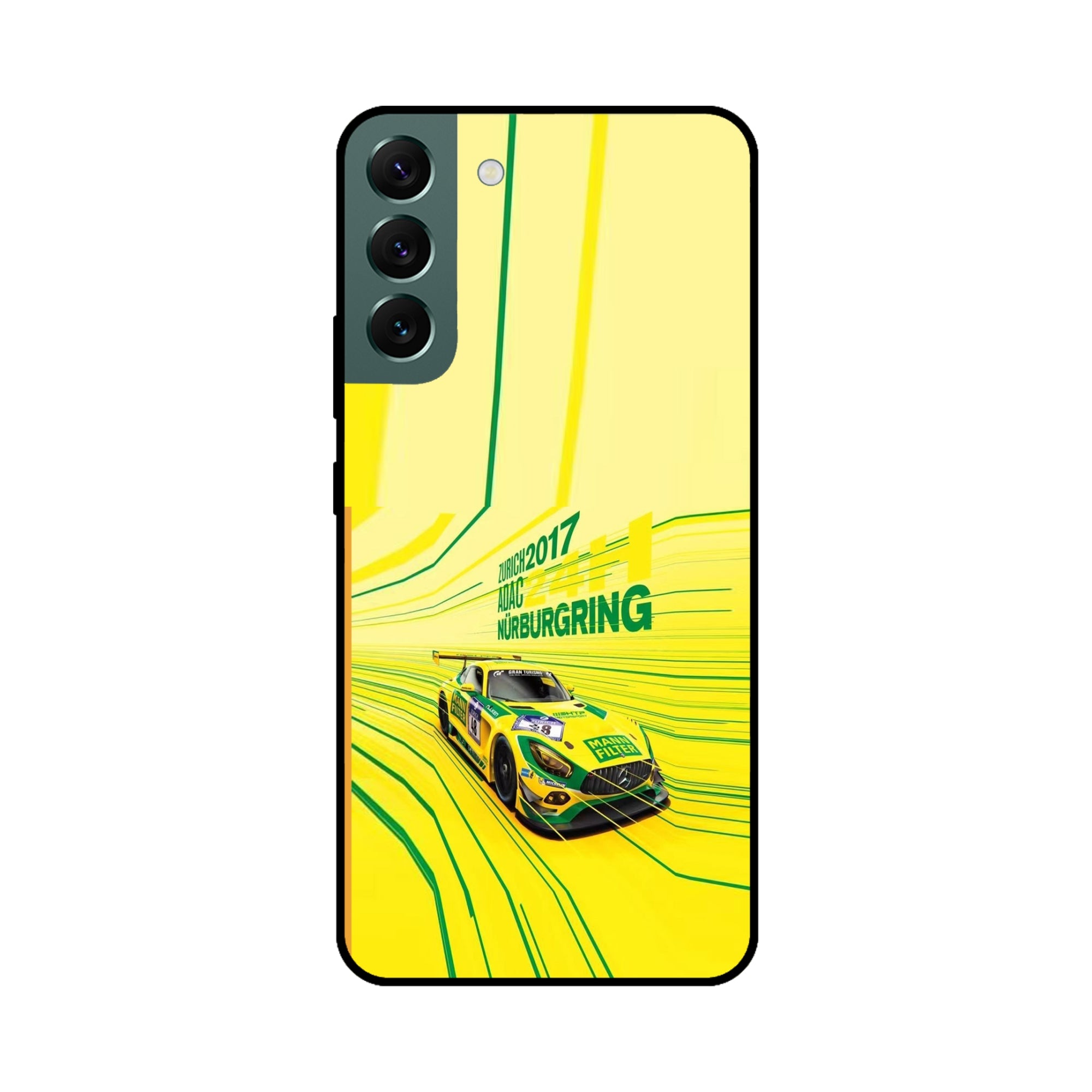 Buy Drift Racing Metal-Silicon Back Mobile Phone Case/Cover For Samsung S22 Online