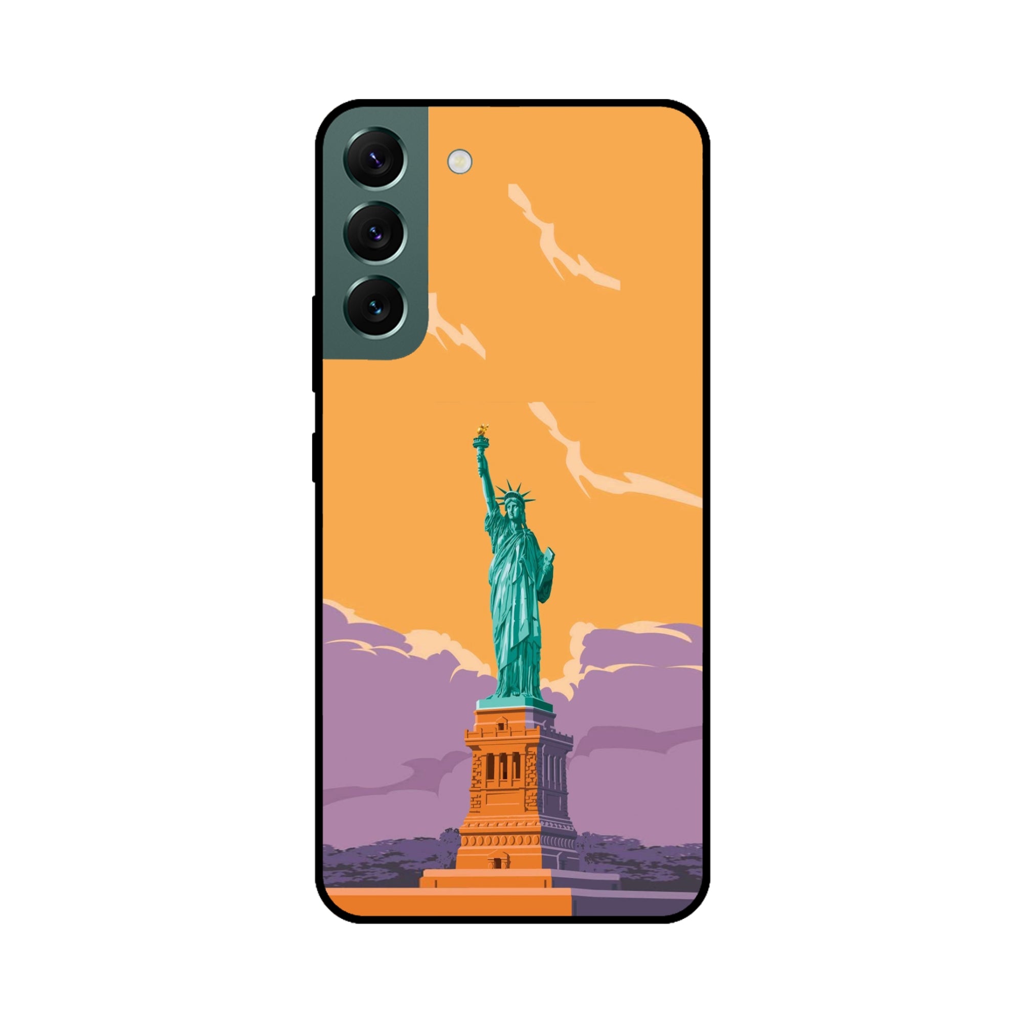 Buy Statue Of Liberty Metal-Silicon Back Mobile Phone Case/Cover For Samsung S22 Online