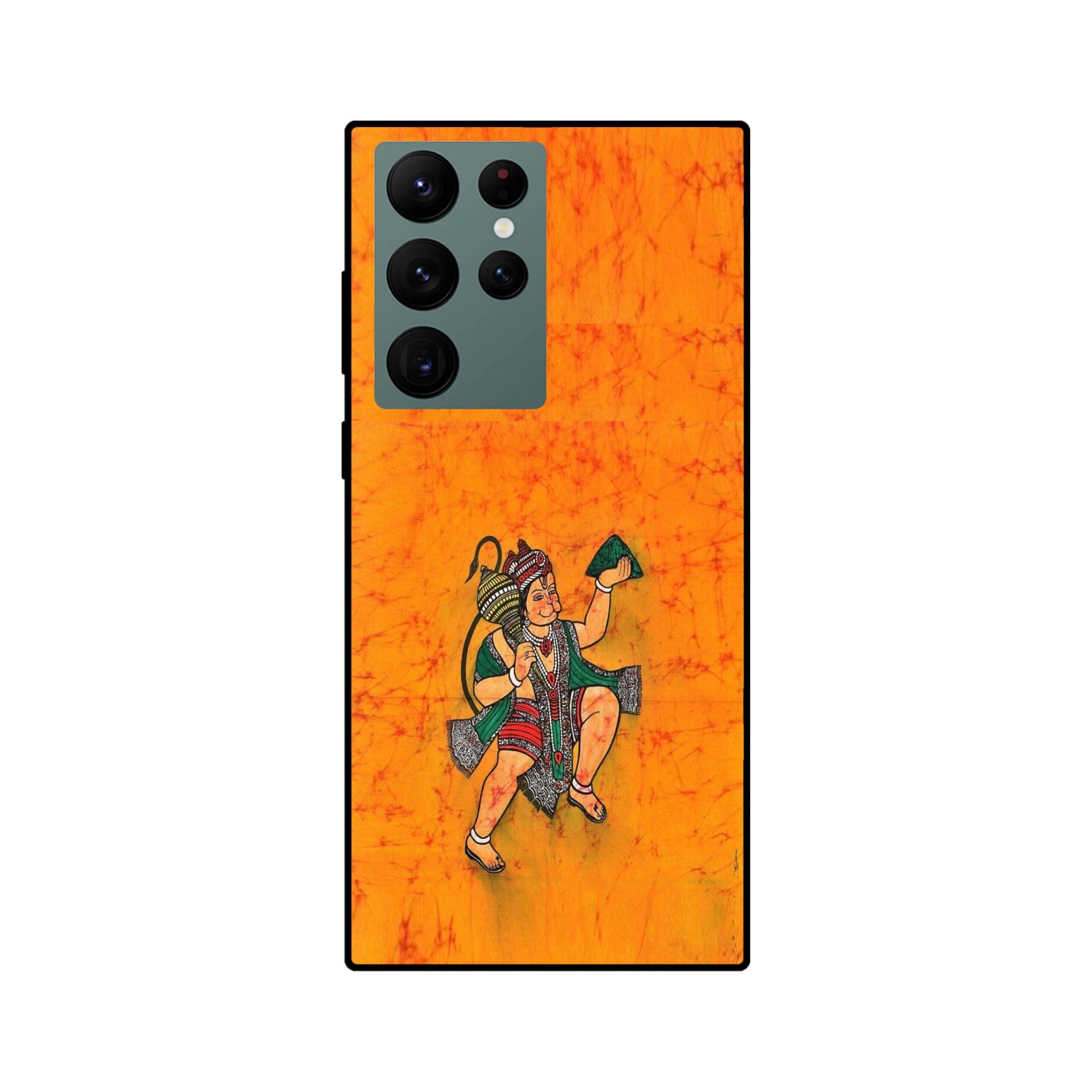 Buy Hanuman Ji Metal-Silicon Back Mobile Phone Case/Cover For Samsung S22 Ultra Online