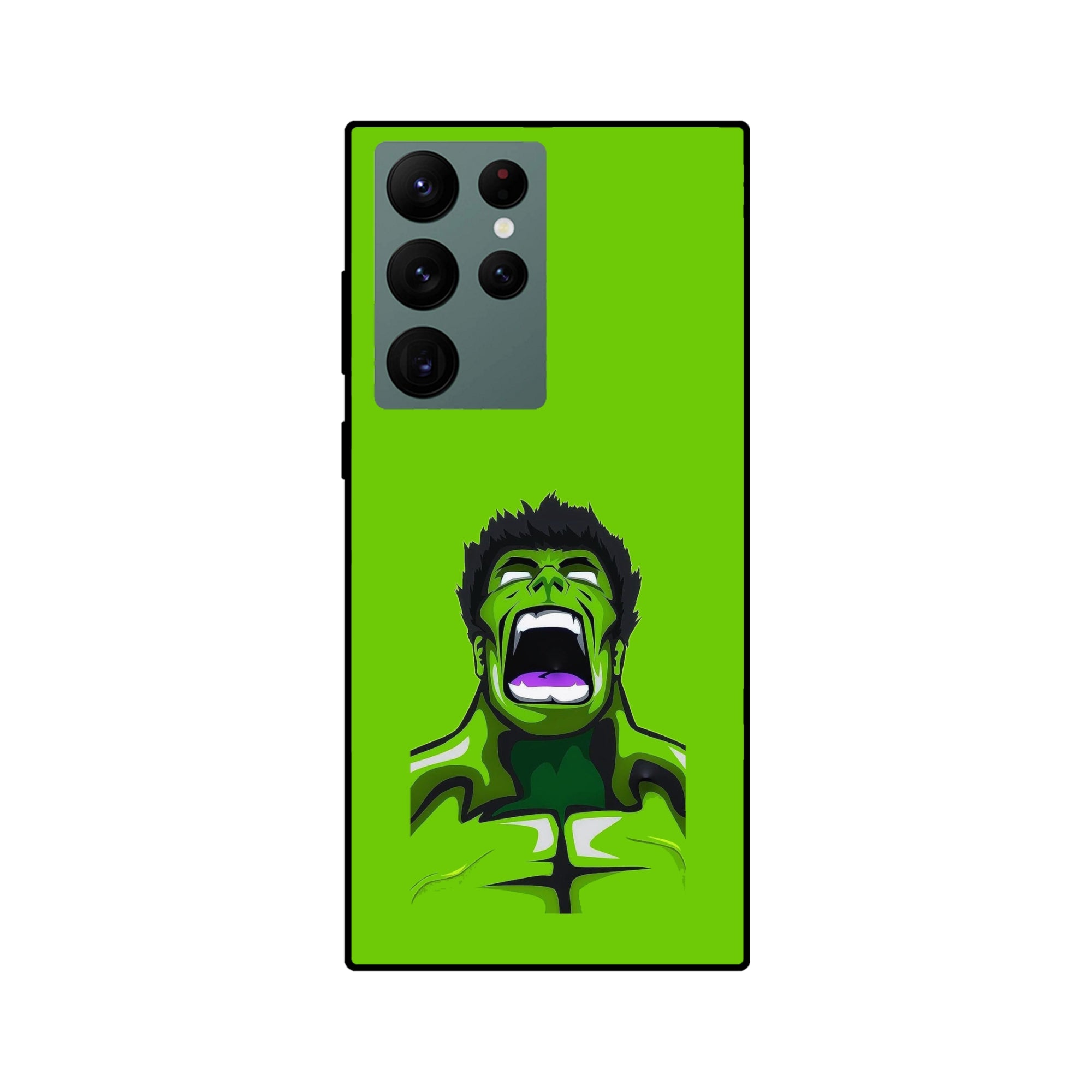 Buy Green Hulk Metal-Silicon Back Mobile Phone Case/Cover For Samsung S22 Ultra Online