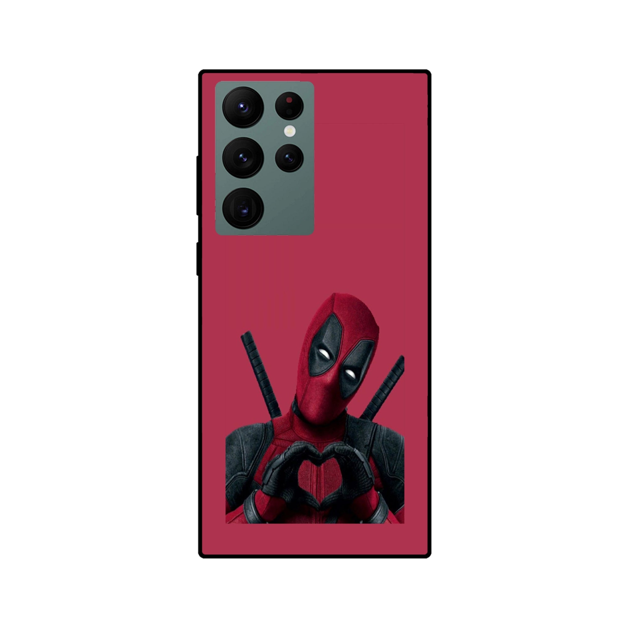 Buy Deadpool Heart Metal-Silicon Back Mobile Phone Case/Cover For Samsung S22 Ultra Online