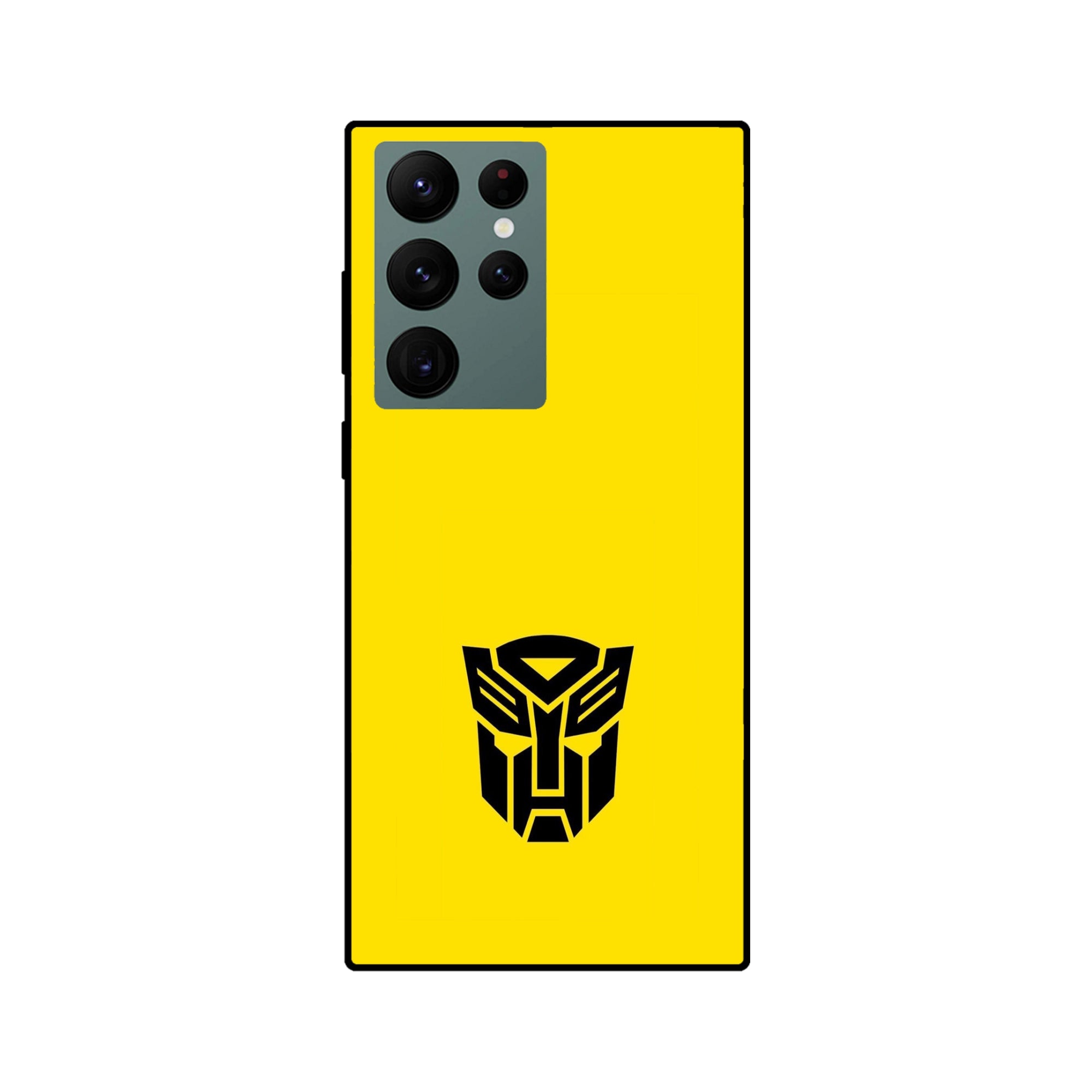 Buy Transformer Logo Metal-Silicon Back Mobile Phone Case/Cover For Samsung S22 Ultra Online
