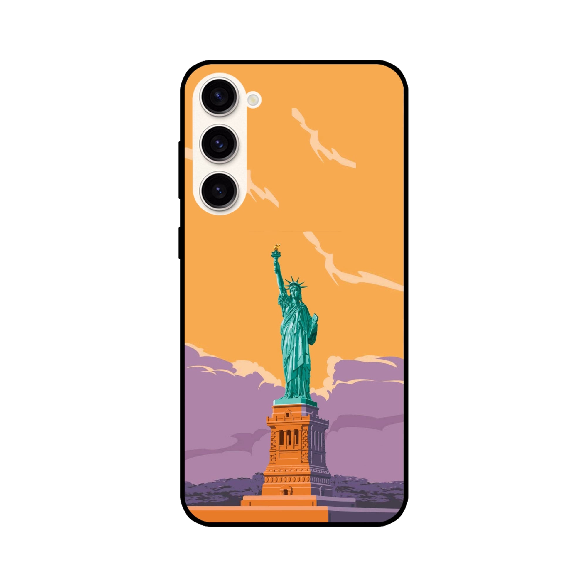 Buy Statue Of Liberty Metal-Silicon Back Mobile Phone Case/Cover For Galaxy S23 Plus Online