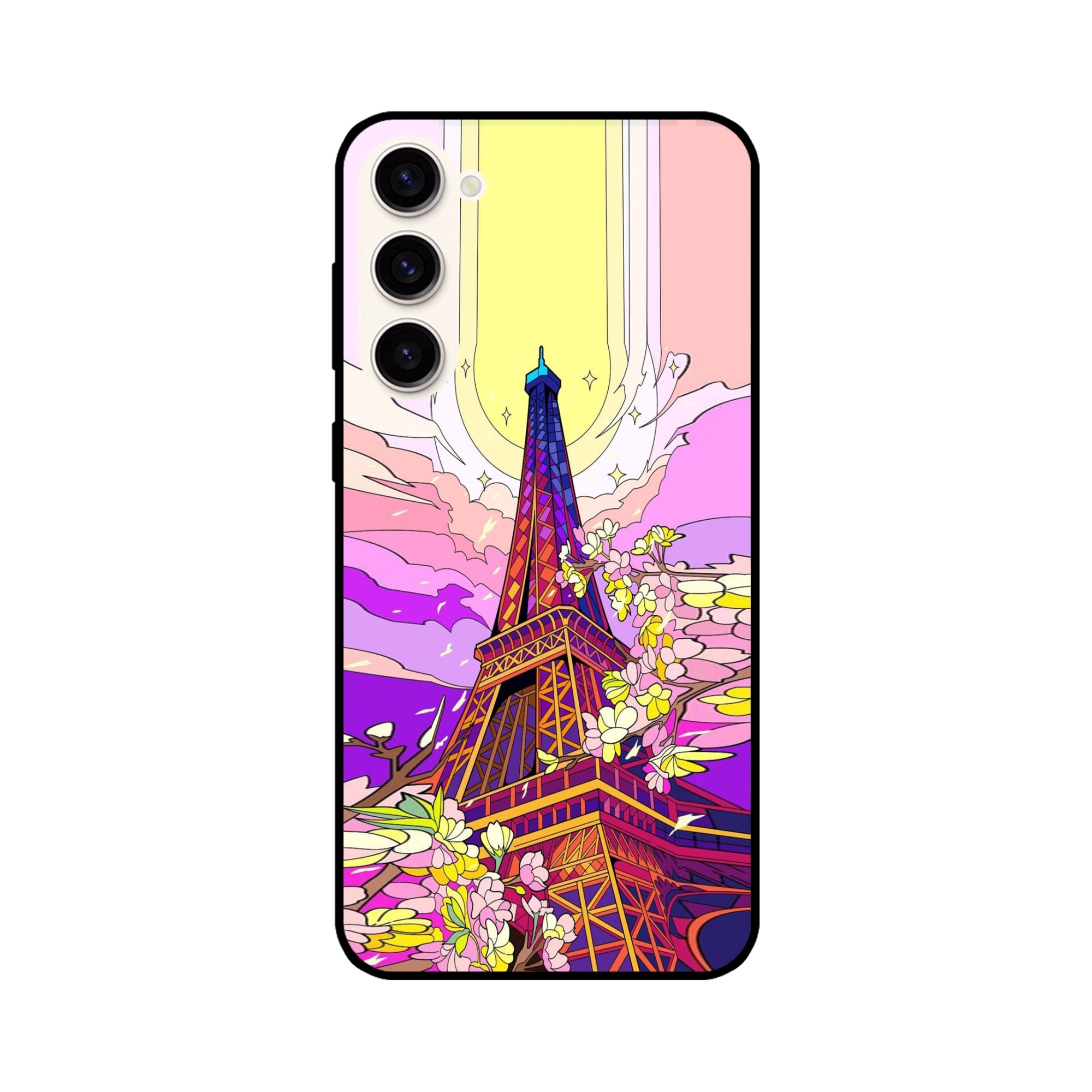 Buy Eiffel Tower Metal-Silicon Back Mobile Phone Case/Cover For Galaxy S23 Plus Online