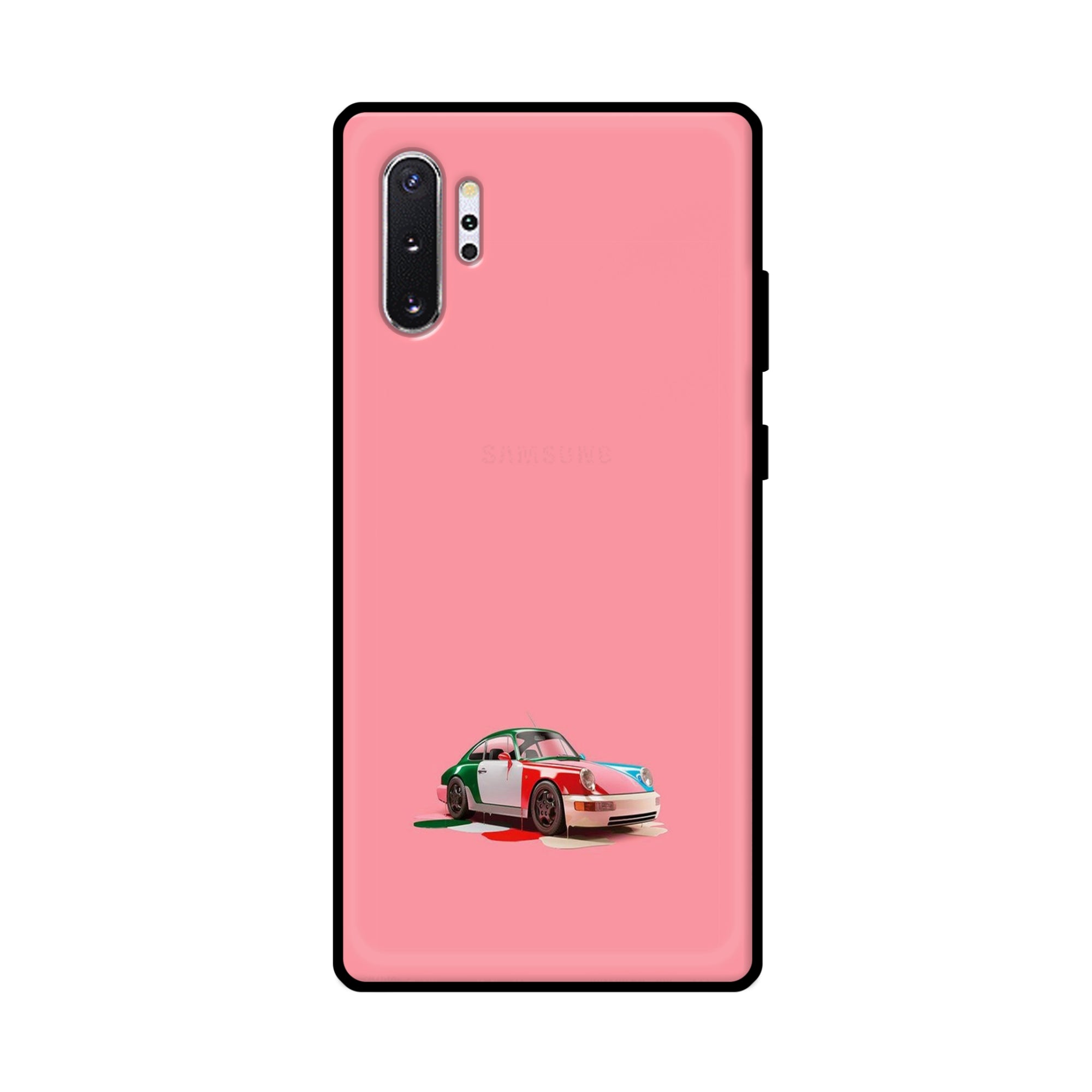 Buy Pink Porche Metal-Silicon Back Mobile Phone Case/Cover For Samsung Note 10 Plus (5G) Online